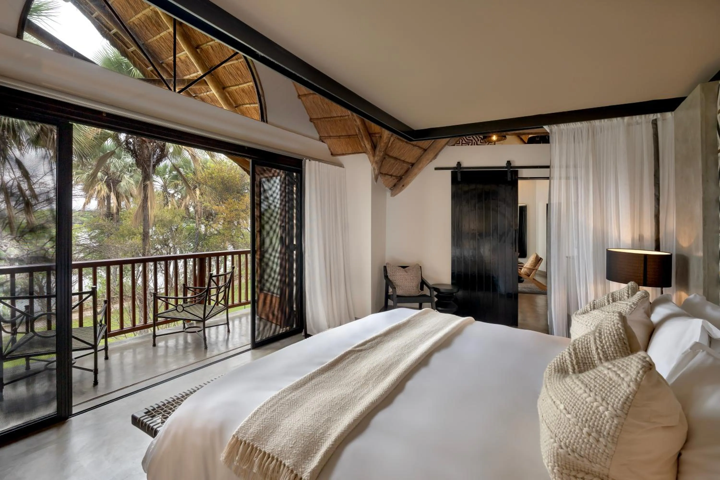 Bed in The David Livingstone Safari Lodge & Spa
