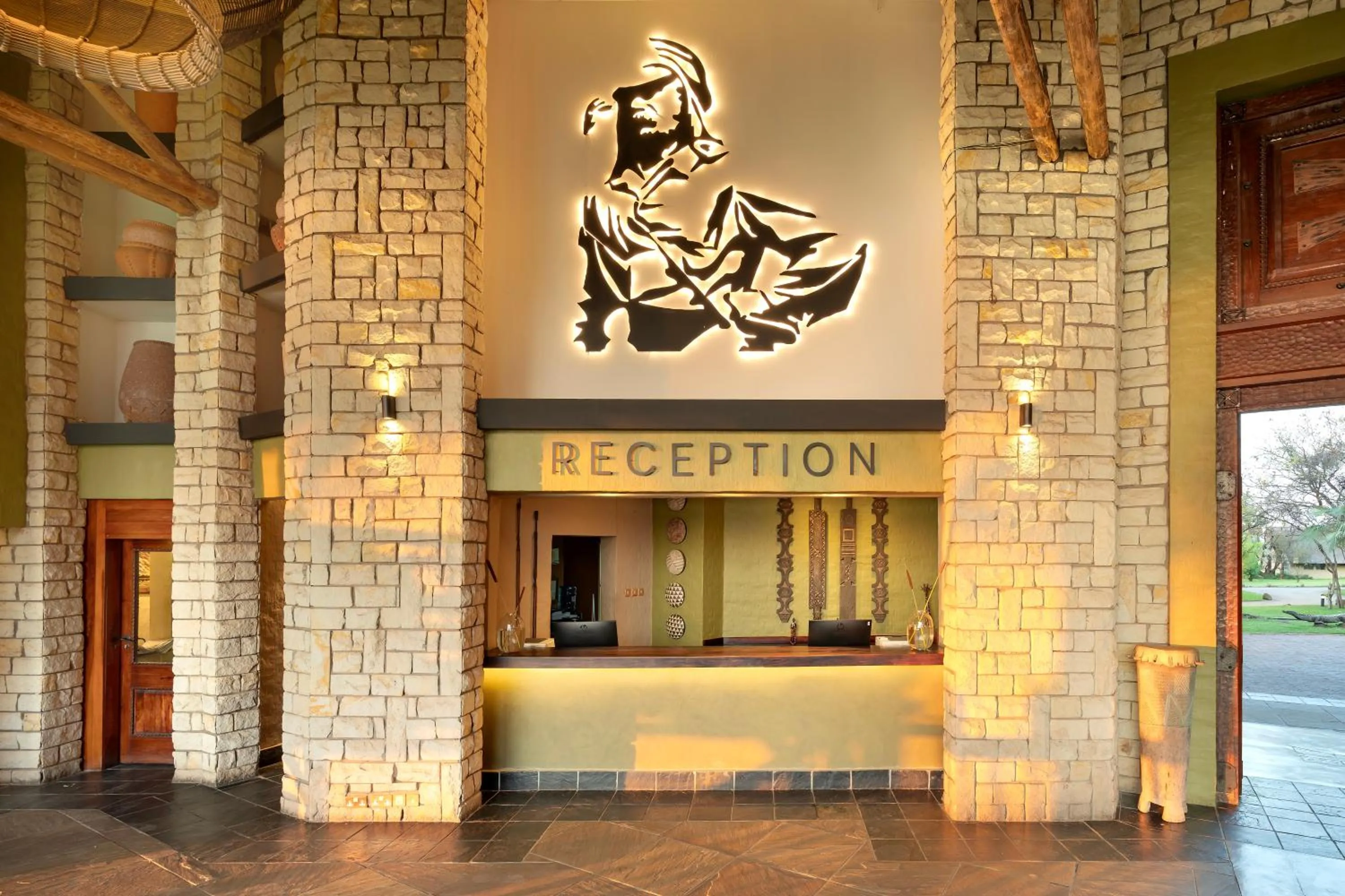 Lobby or reception in The David Livingstone Safari Lodge & Spa