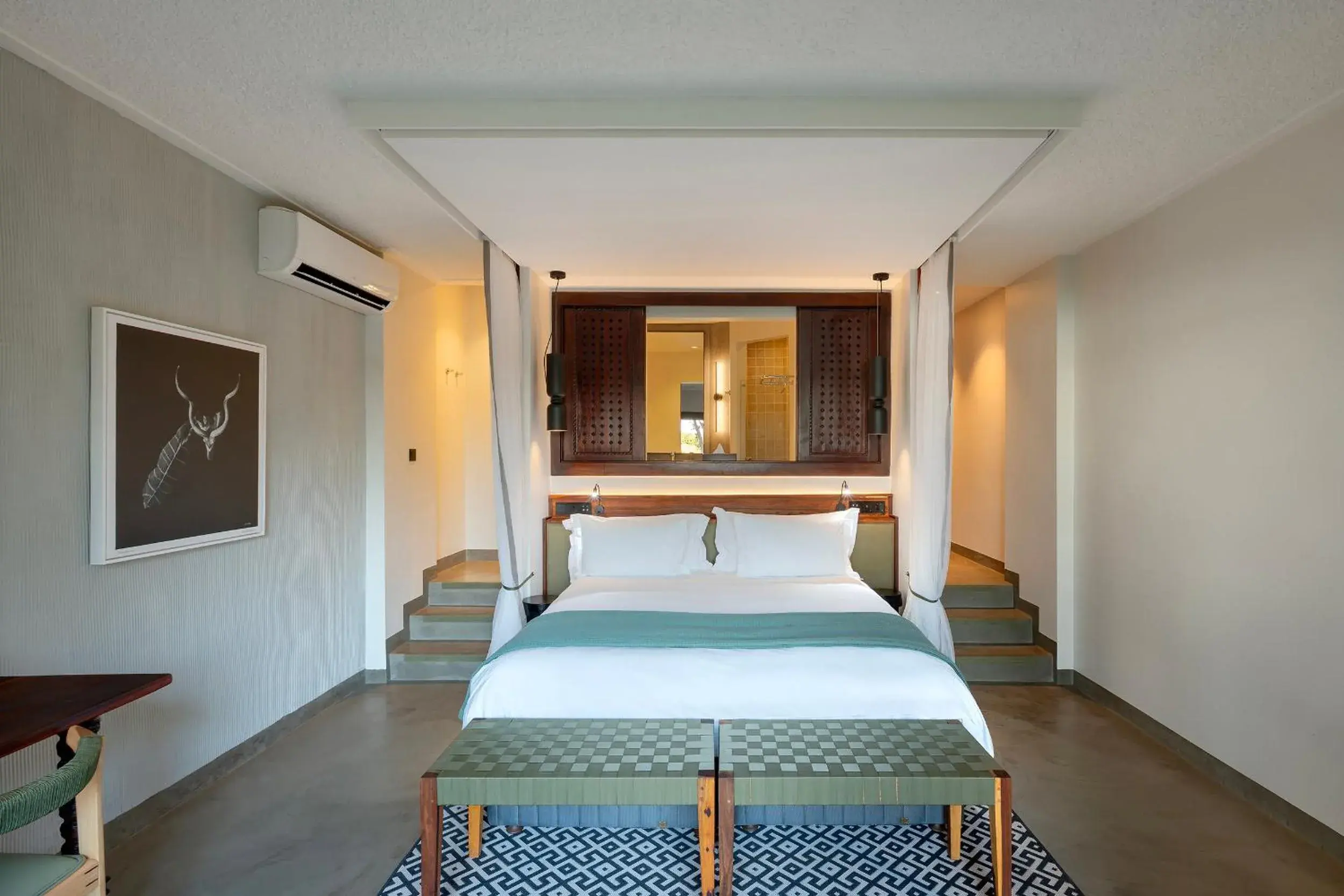 Bed in The David Livingstone Safari Lodge & Spa Bed in The David Livingstone Safari Lodge & Spa