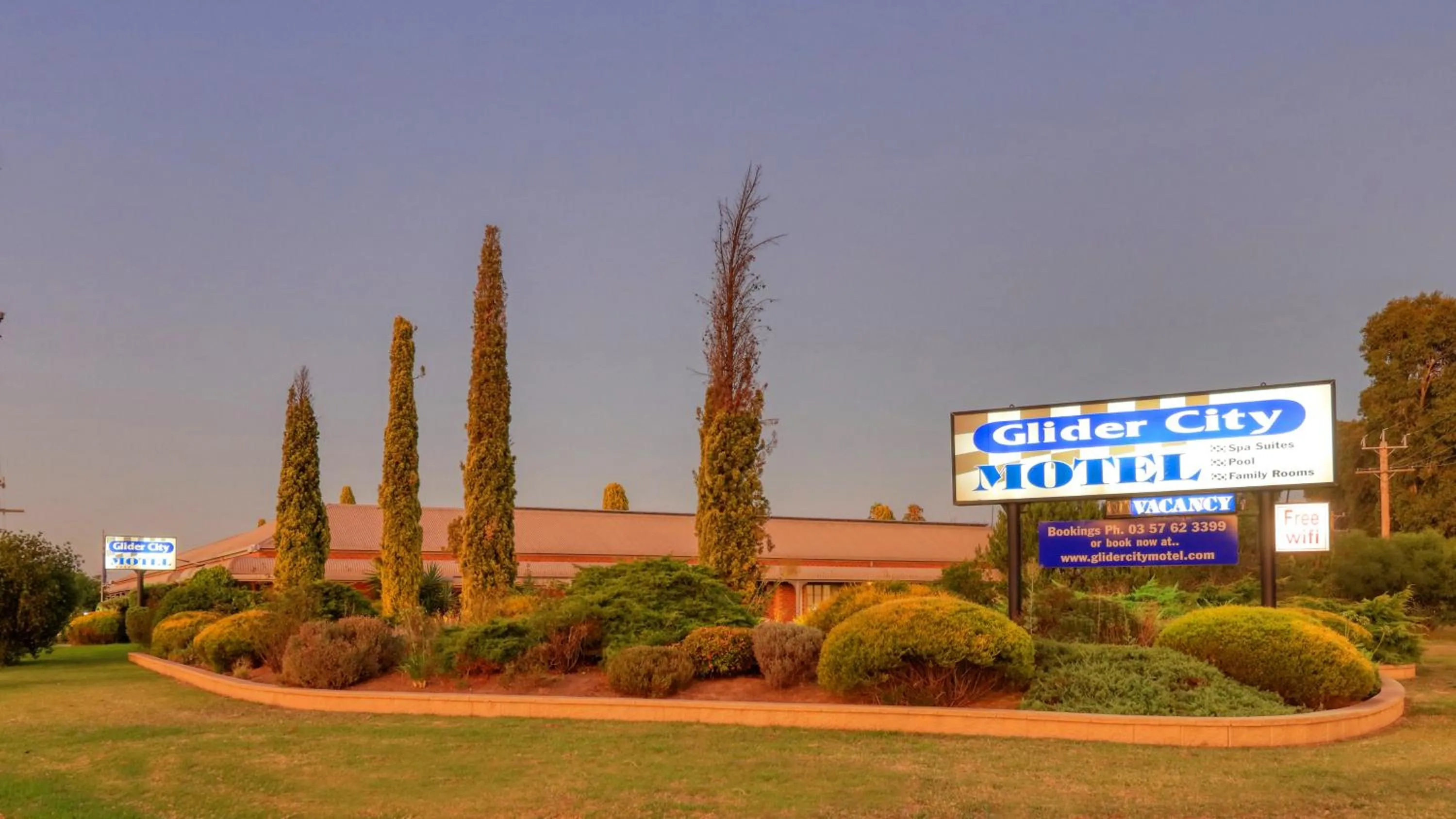 Property logo or sign in Glider City Motel Benalla