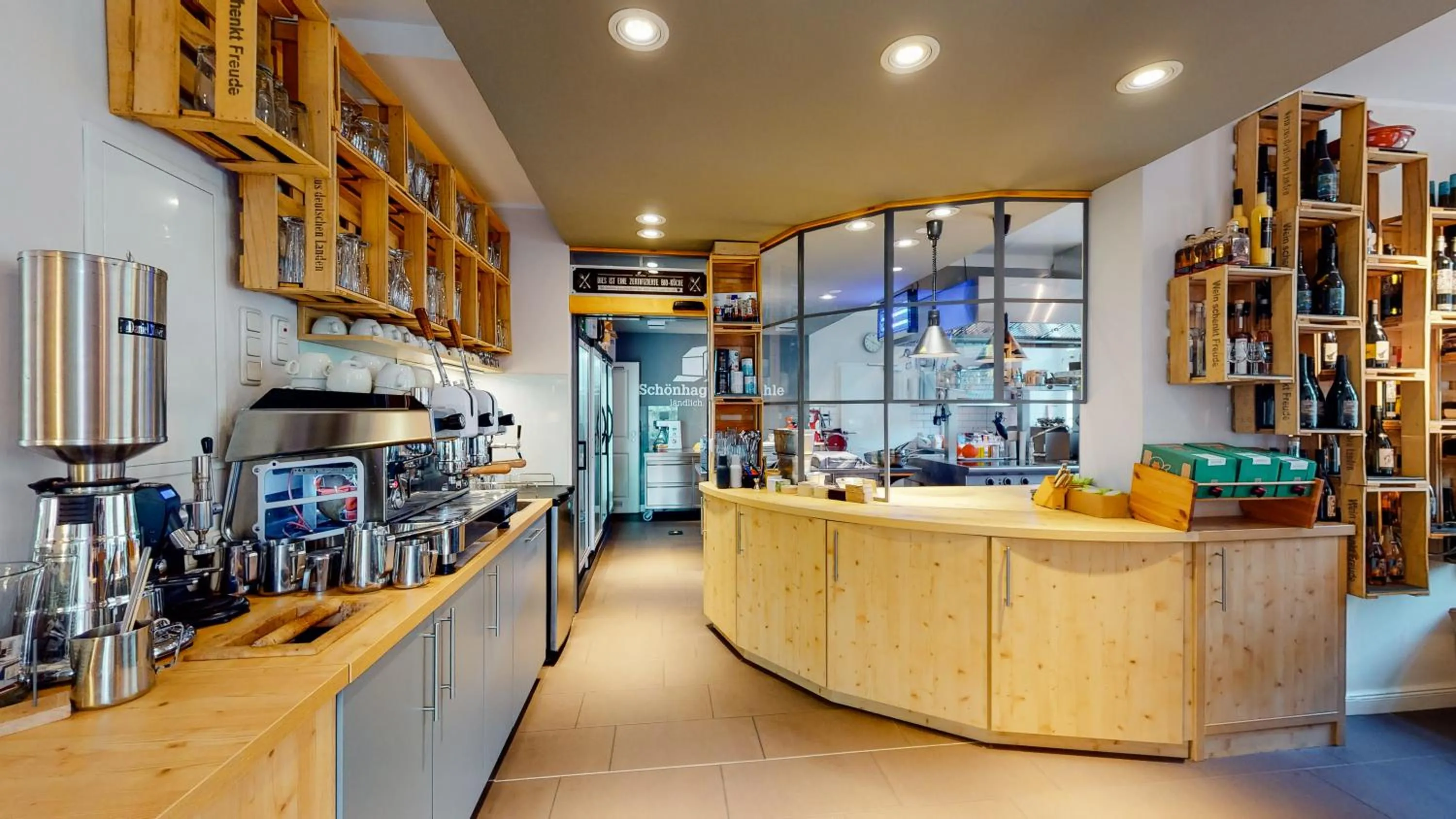 kitchen in Biohotel Schönhagener Mühle