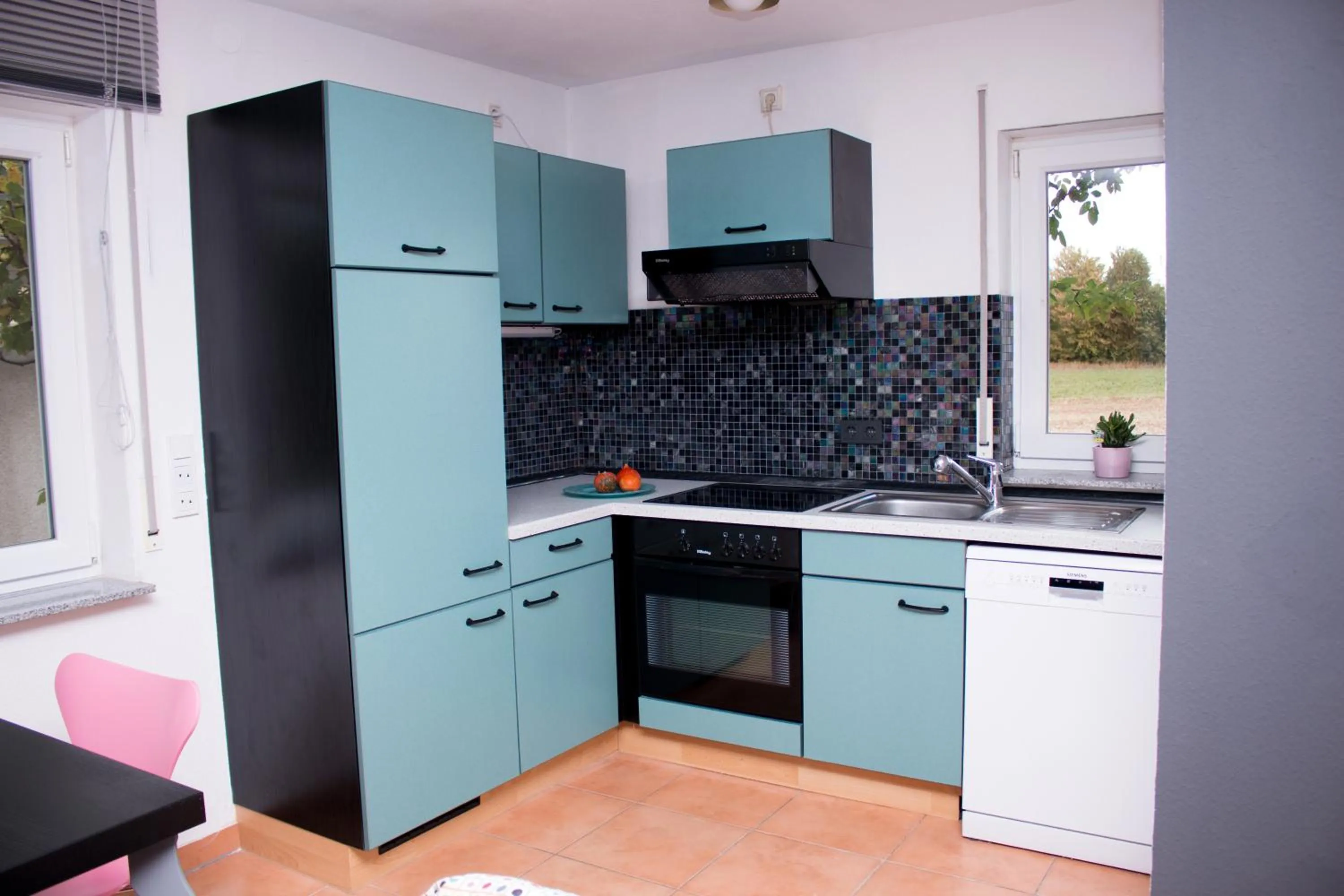 Kitchen or kitchenette in Art & Nature Apartments in der Nähe FFM-Messe