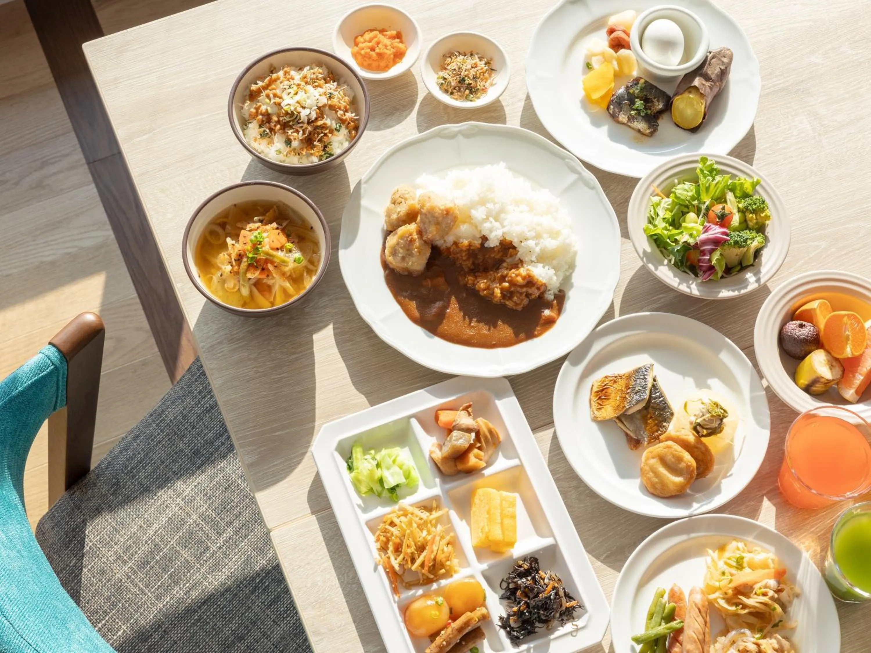 Buffet breakfast in Tabino Hotel EXpress Narita