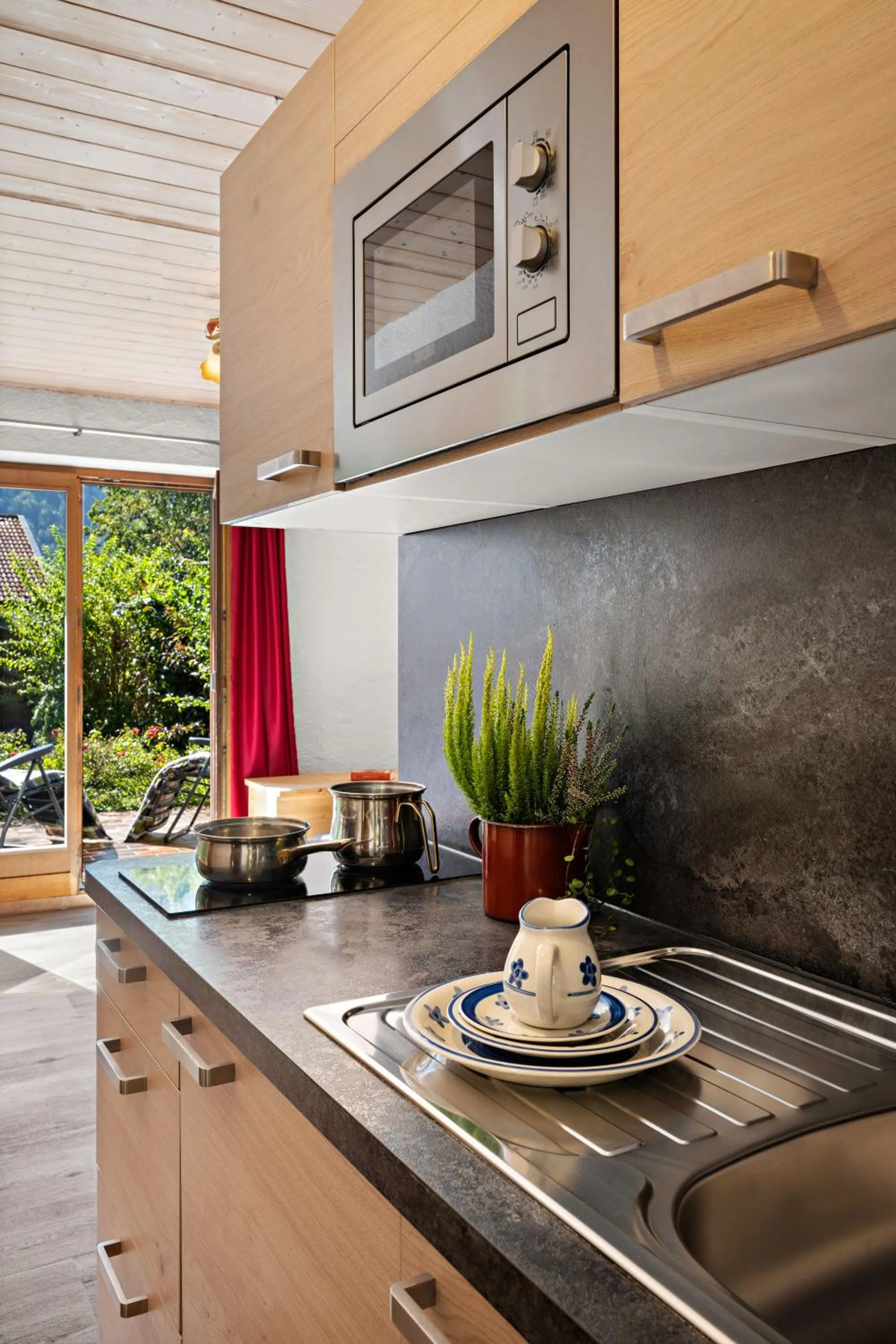 kitchen in Hotel Effland -Sauna -Pool