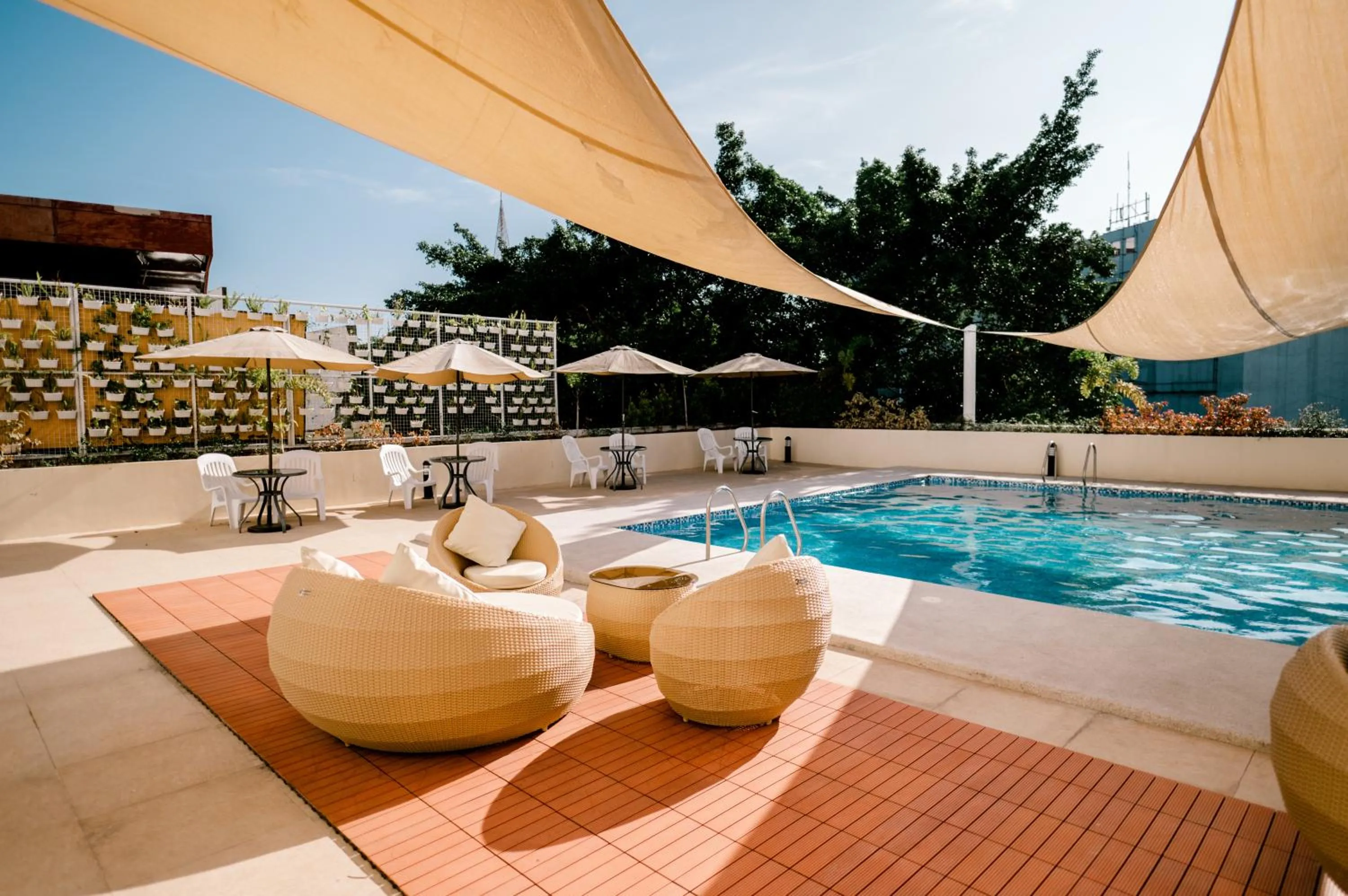 Pool view in The Apo View Hotel