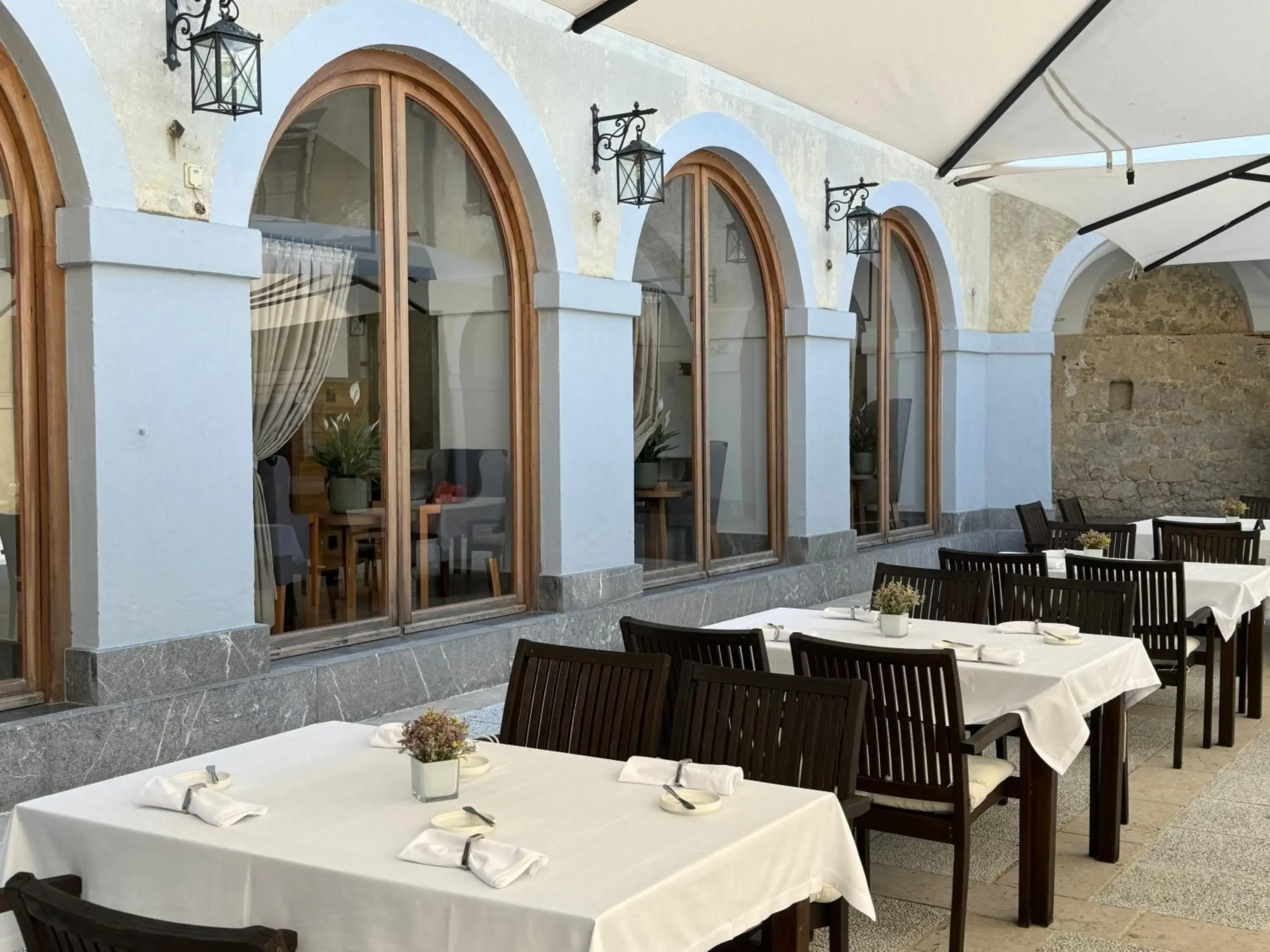 Balcony/Terrace in Hotel Grad Otočec - Relais Chateaux Balcony/Terrace in Hotel Grad Otočec - Relais Chateaux