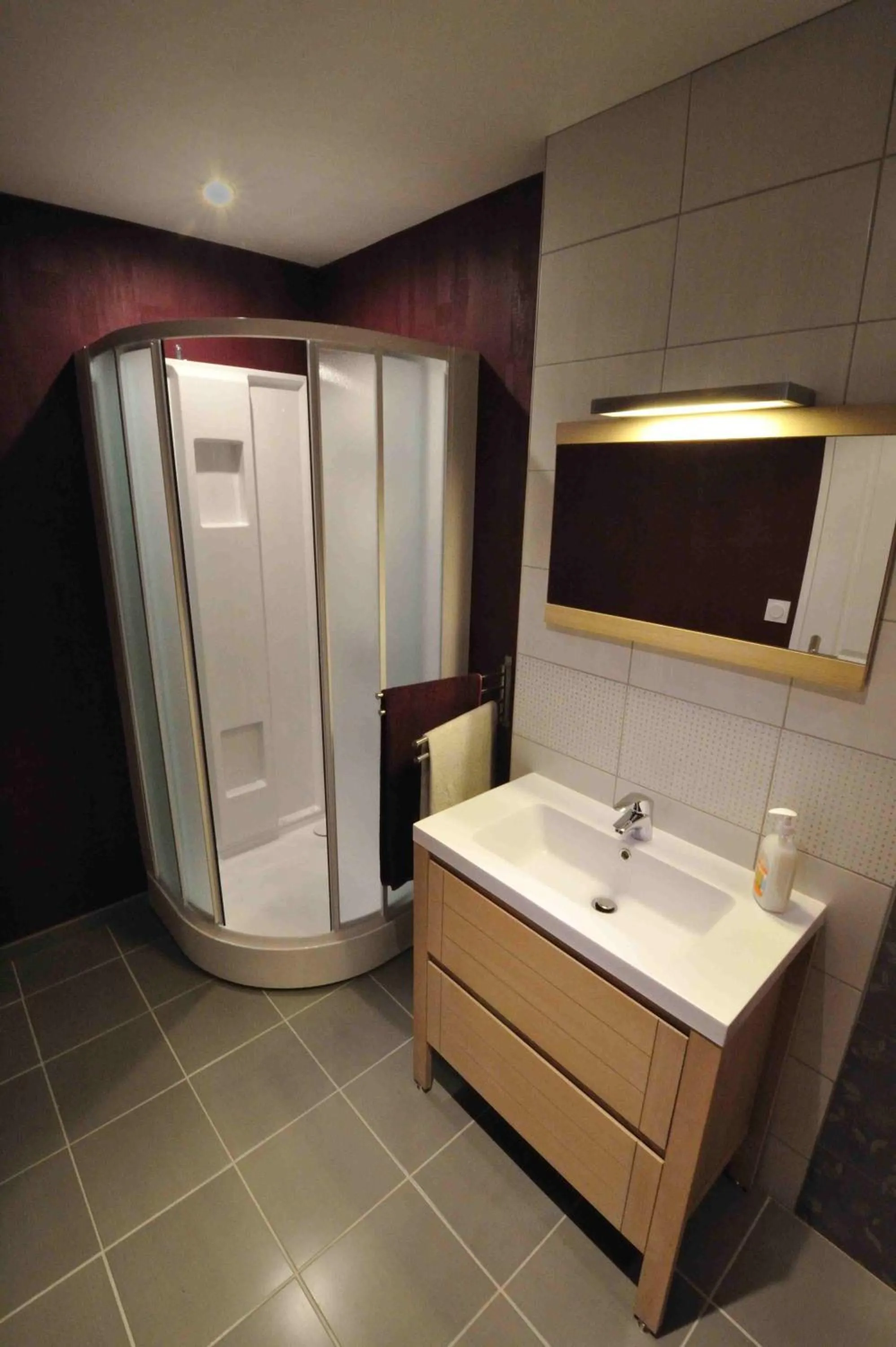 Shower in Les Chambres d'Eponine