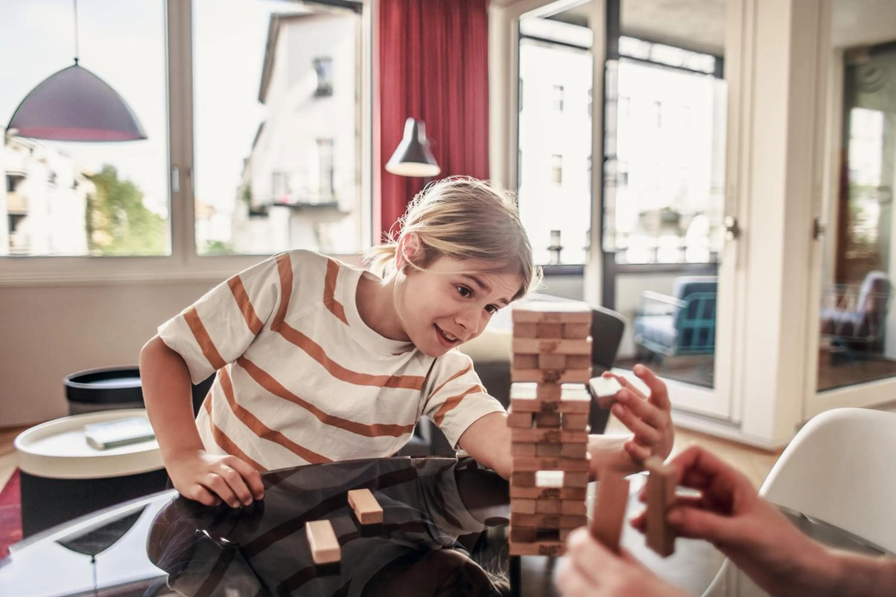 Living room in The Circus Apartments