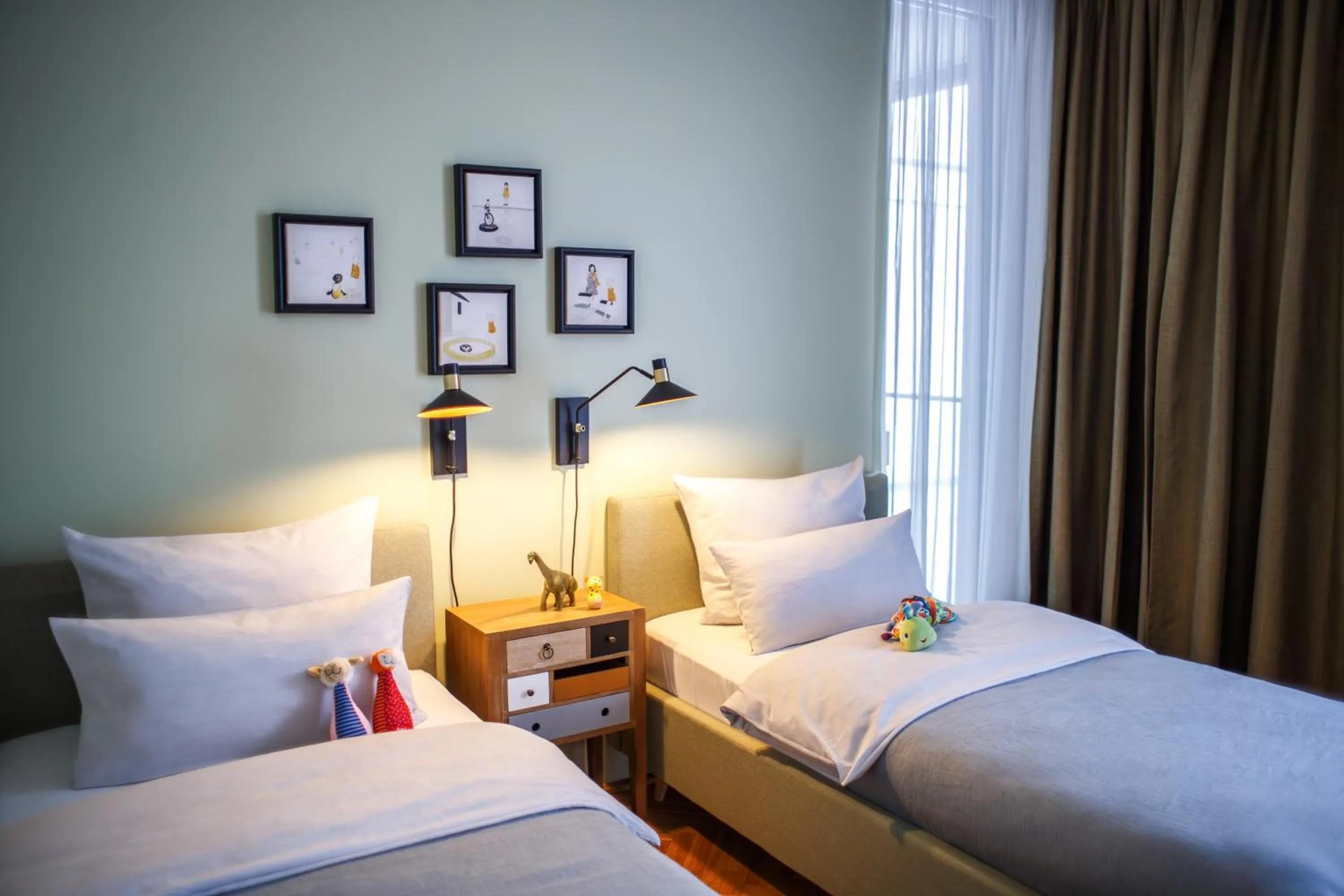 Bed in The Circus Apartments