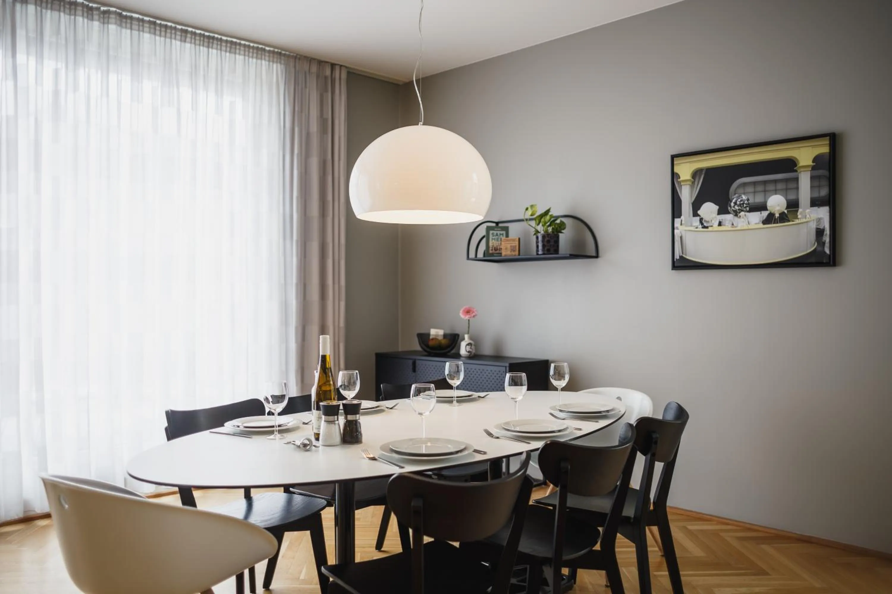 Living room in The Circus Apartments