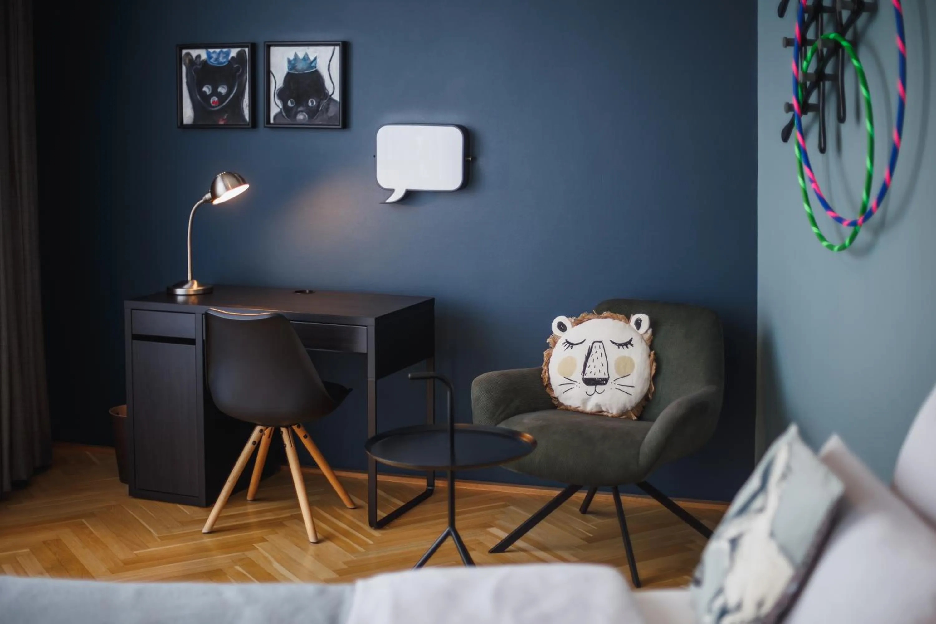 Seating area in The Circus Apartments