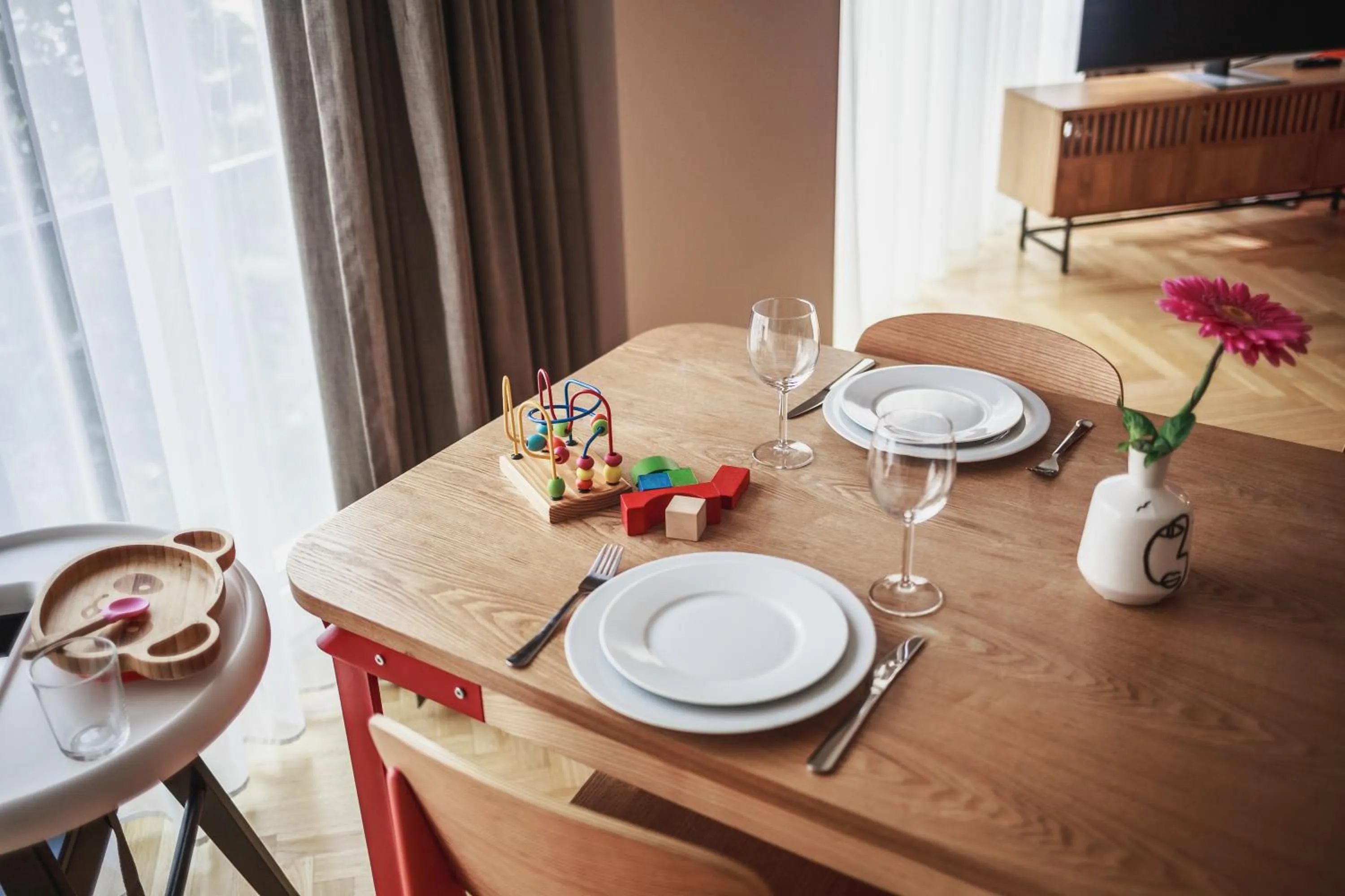 Dining area in The Circus Apartments