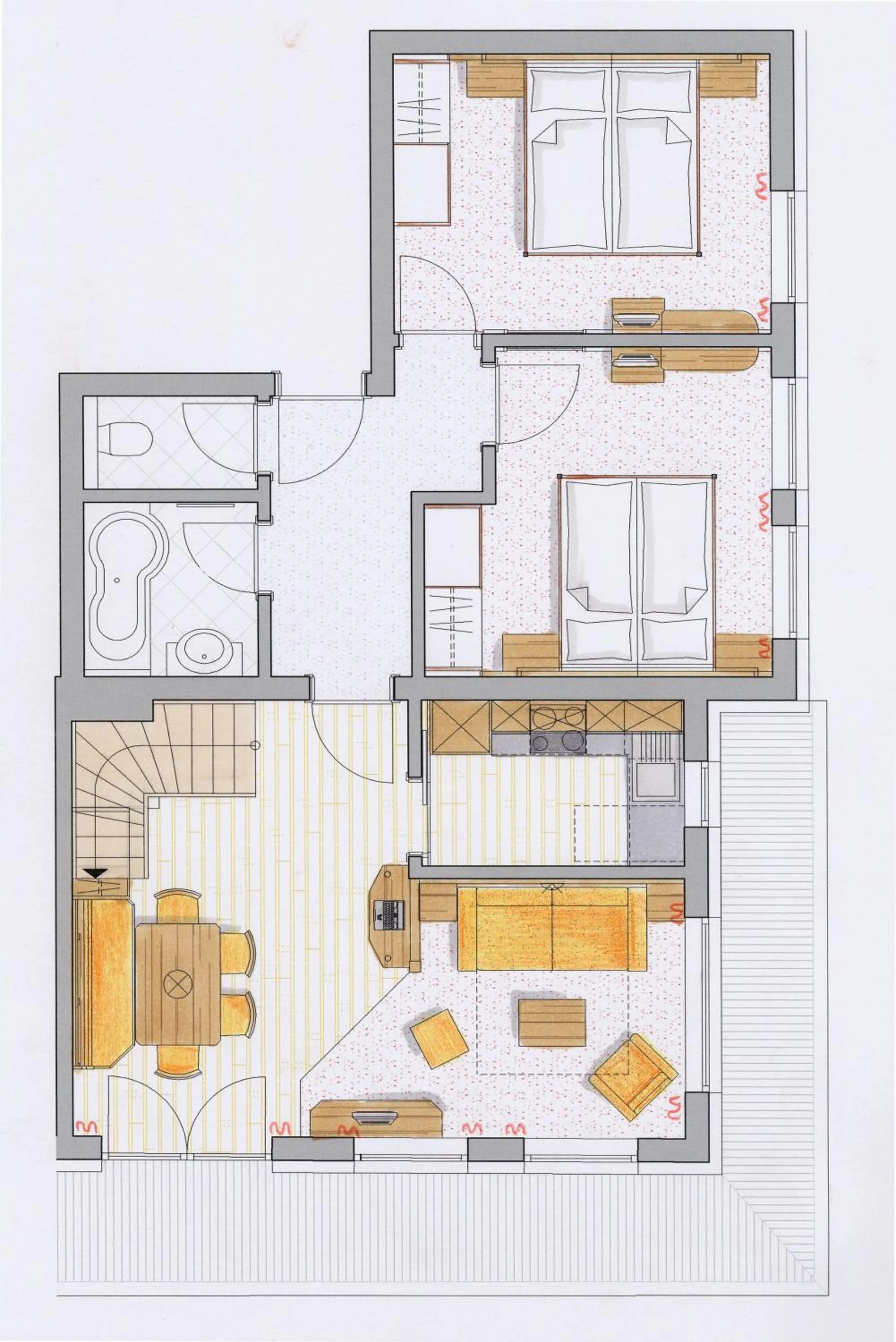 Floor plan in Rimlhof by A CASA