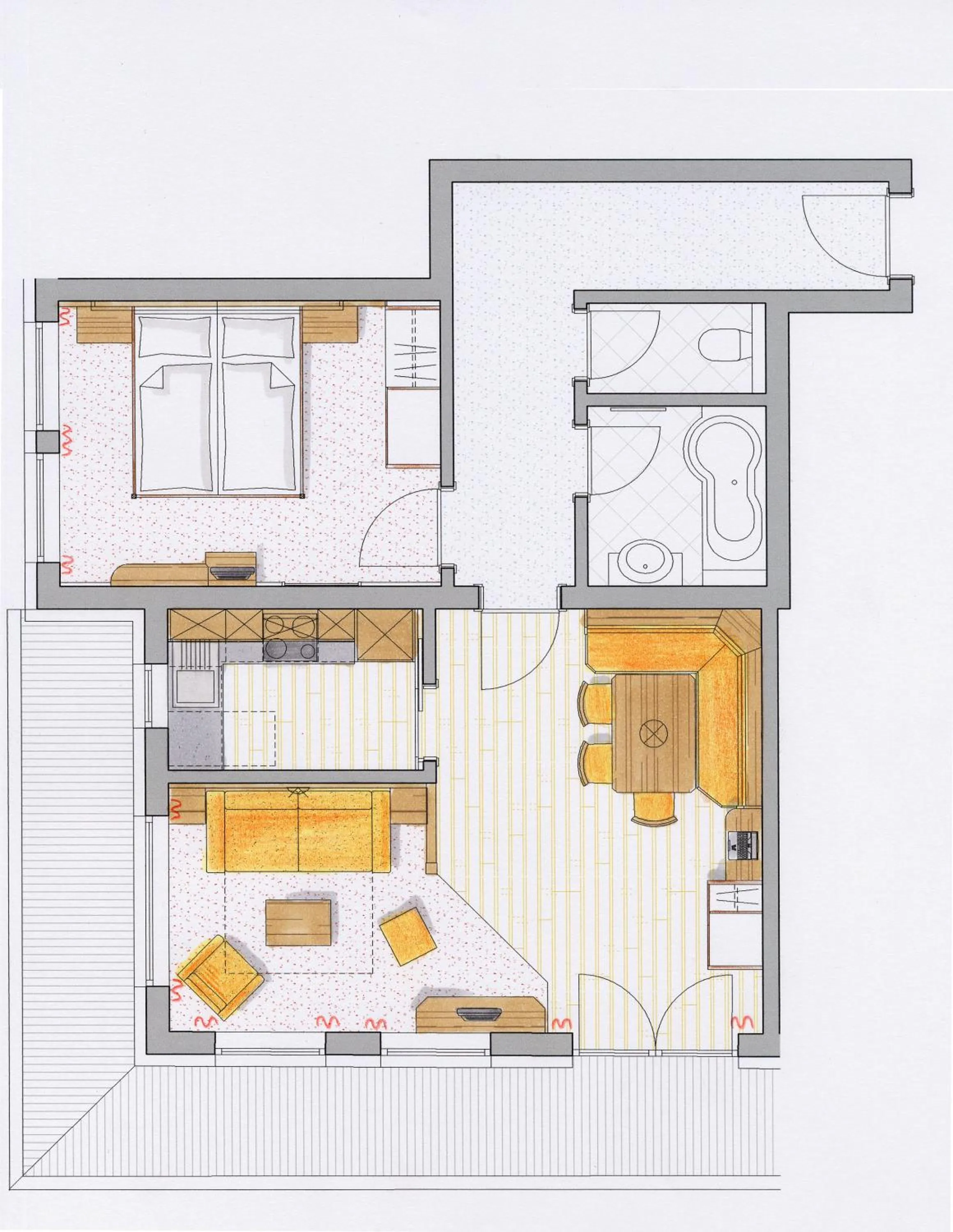 Floor plan in Rimlhof by A CASA