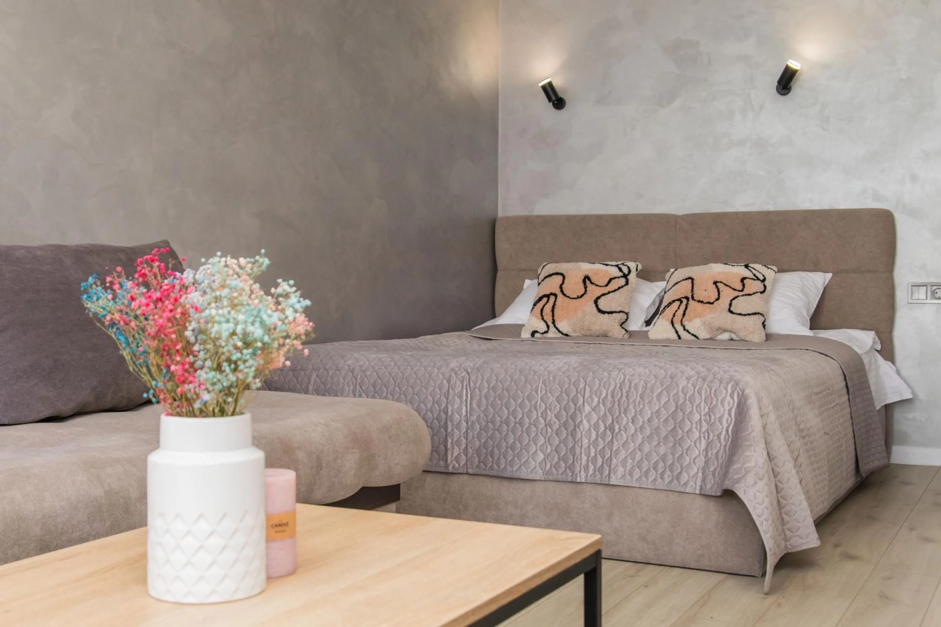 Bed in CityApartments Kyiv Obolon