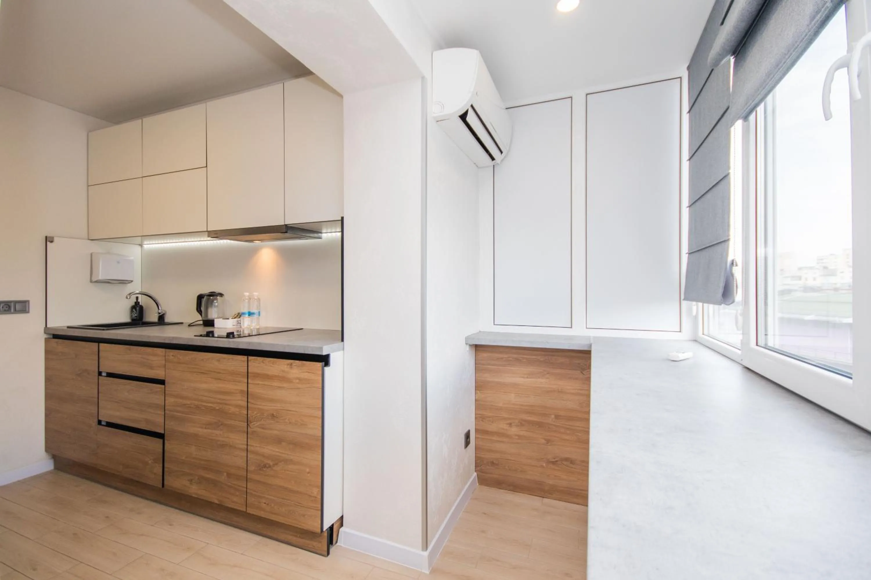Kitchen or kitchenette in CityApartments Kyiv Obolon