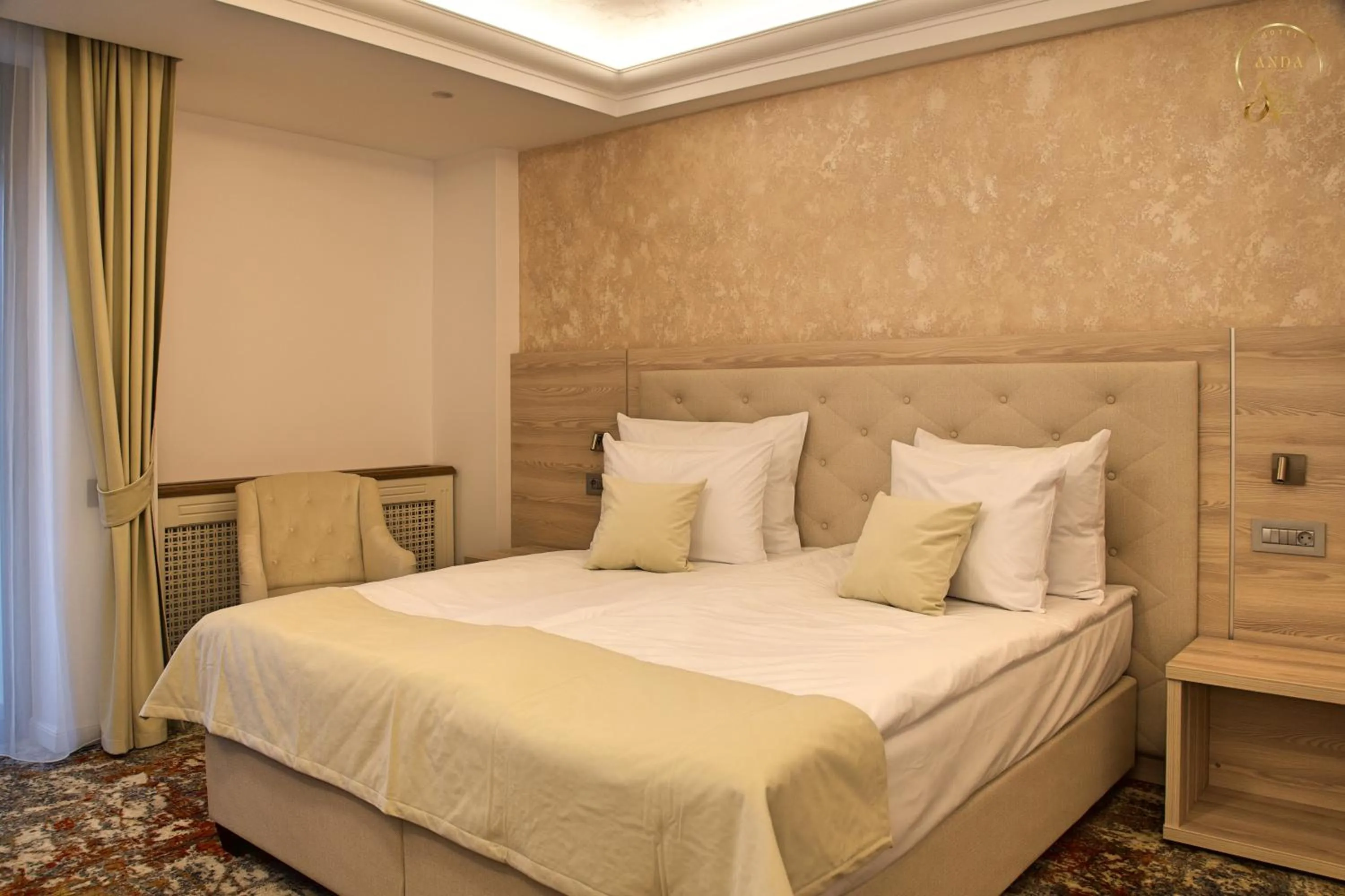 Bed in Hotel Anda