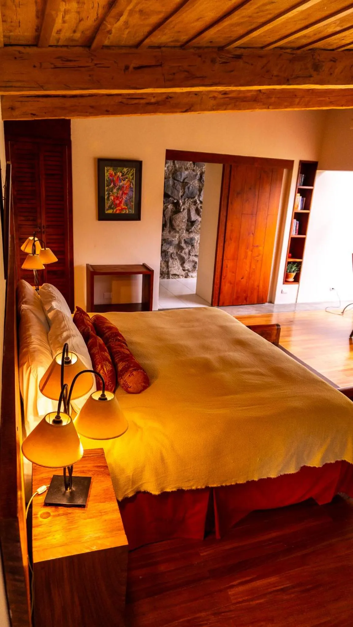 Bed in Poas Volcano Lodge