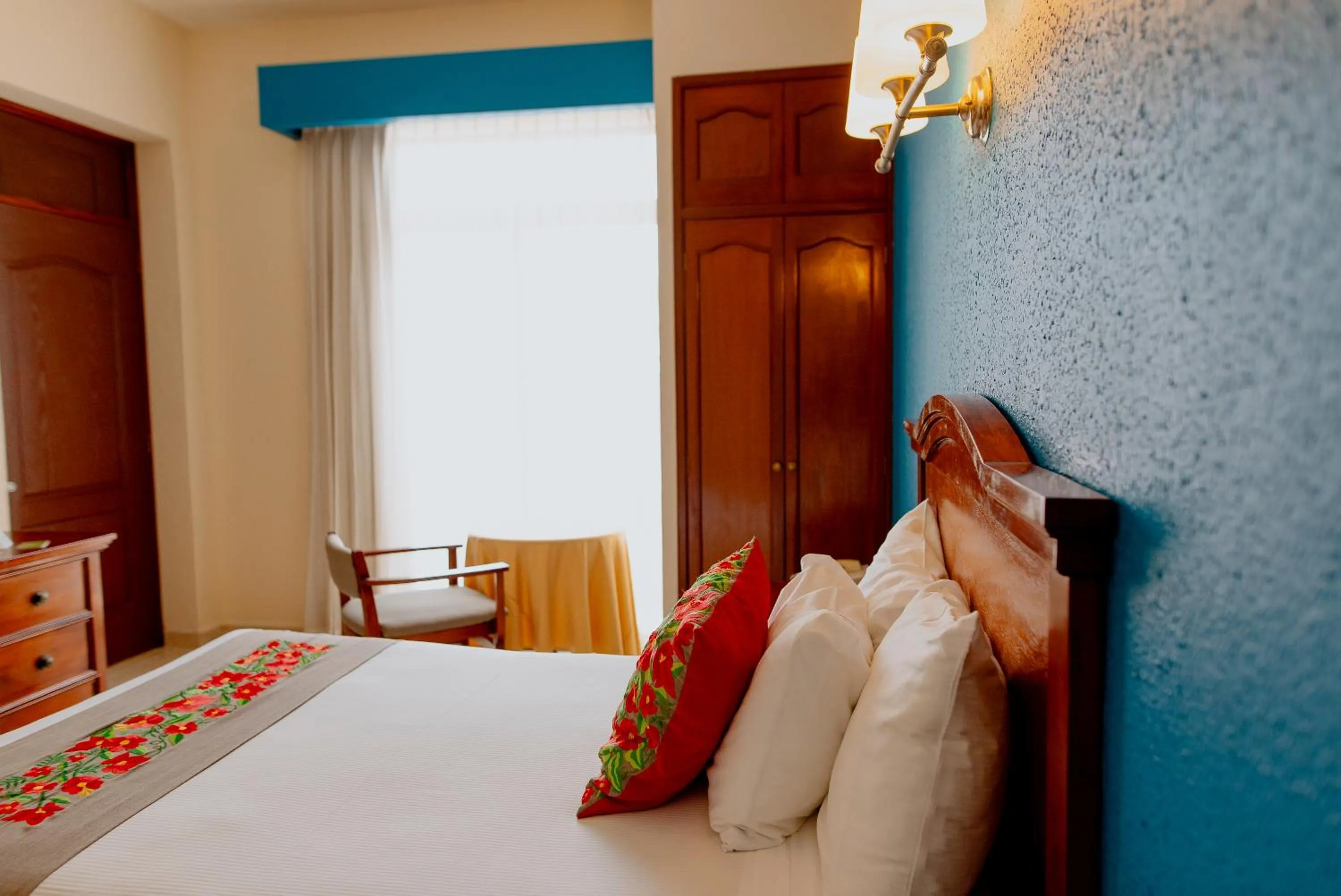 Bed in Hotel Plaza Campeche