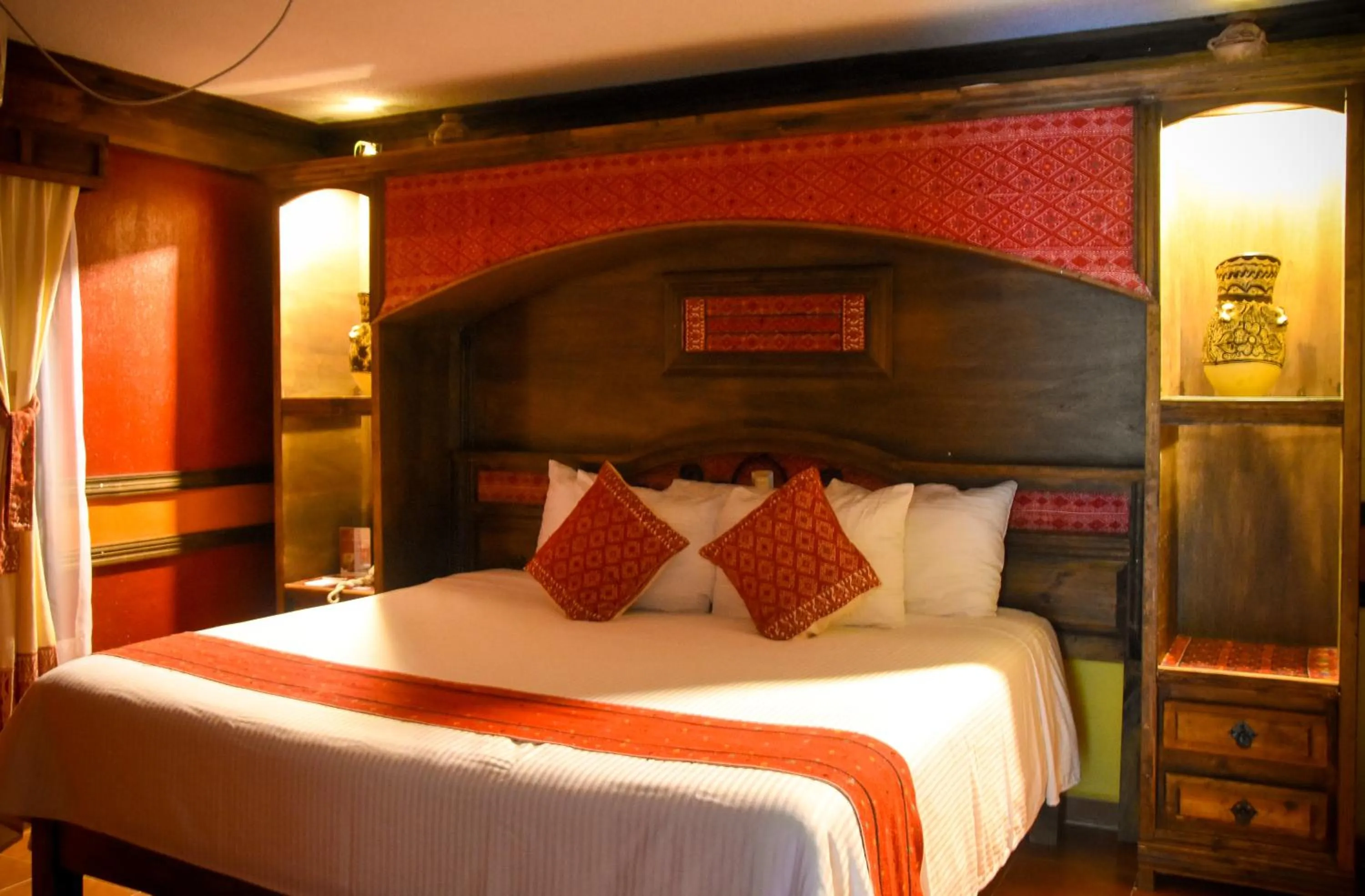 Bed in Nuestras Raíces Hotel - Museo - Restaurante