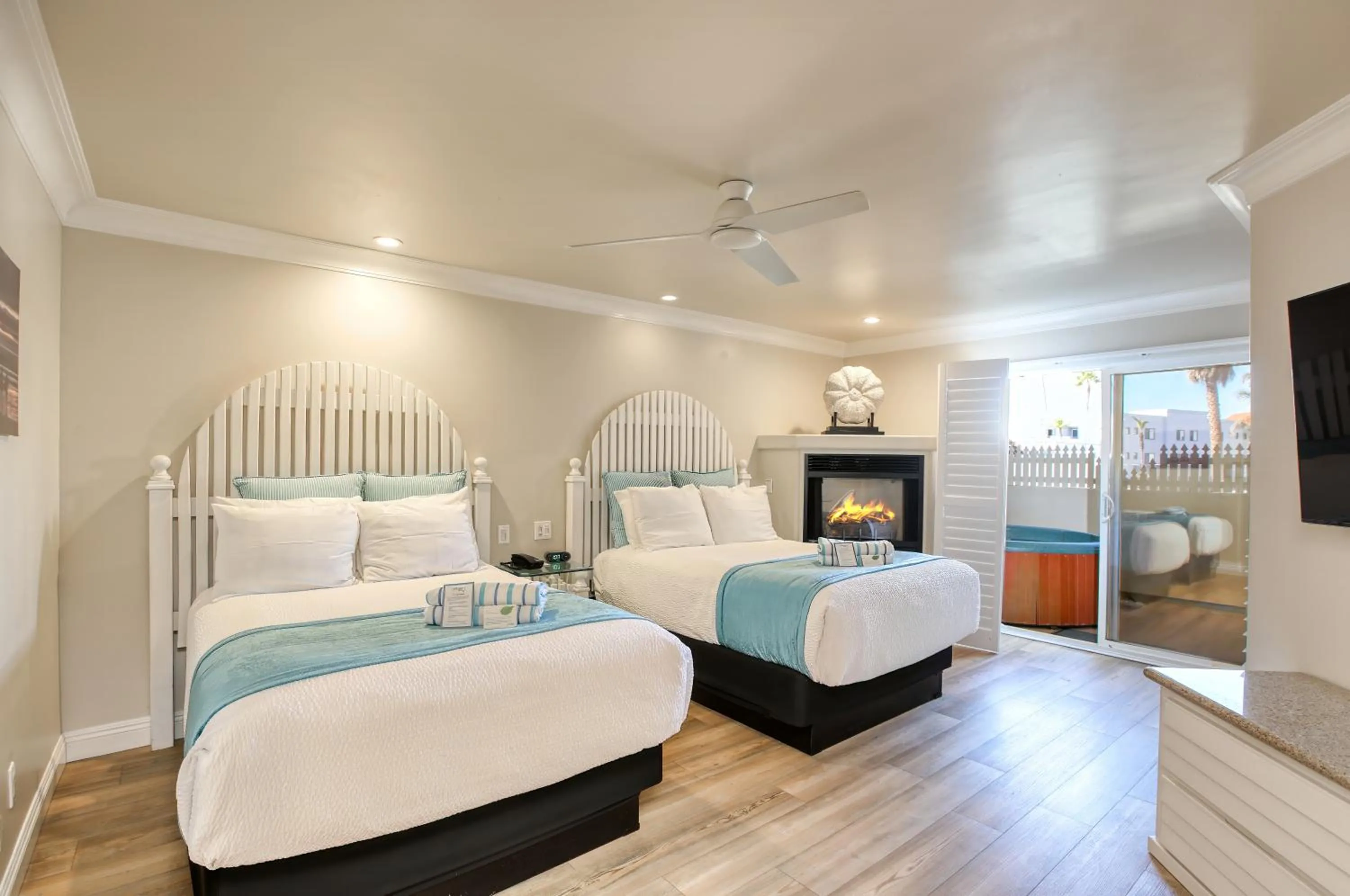 Bed in SeaVenture Beach Hotel