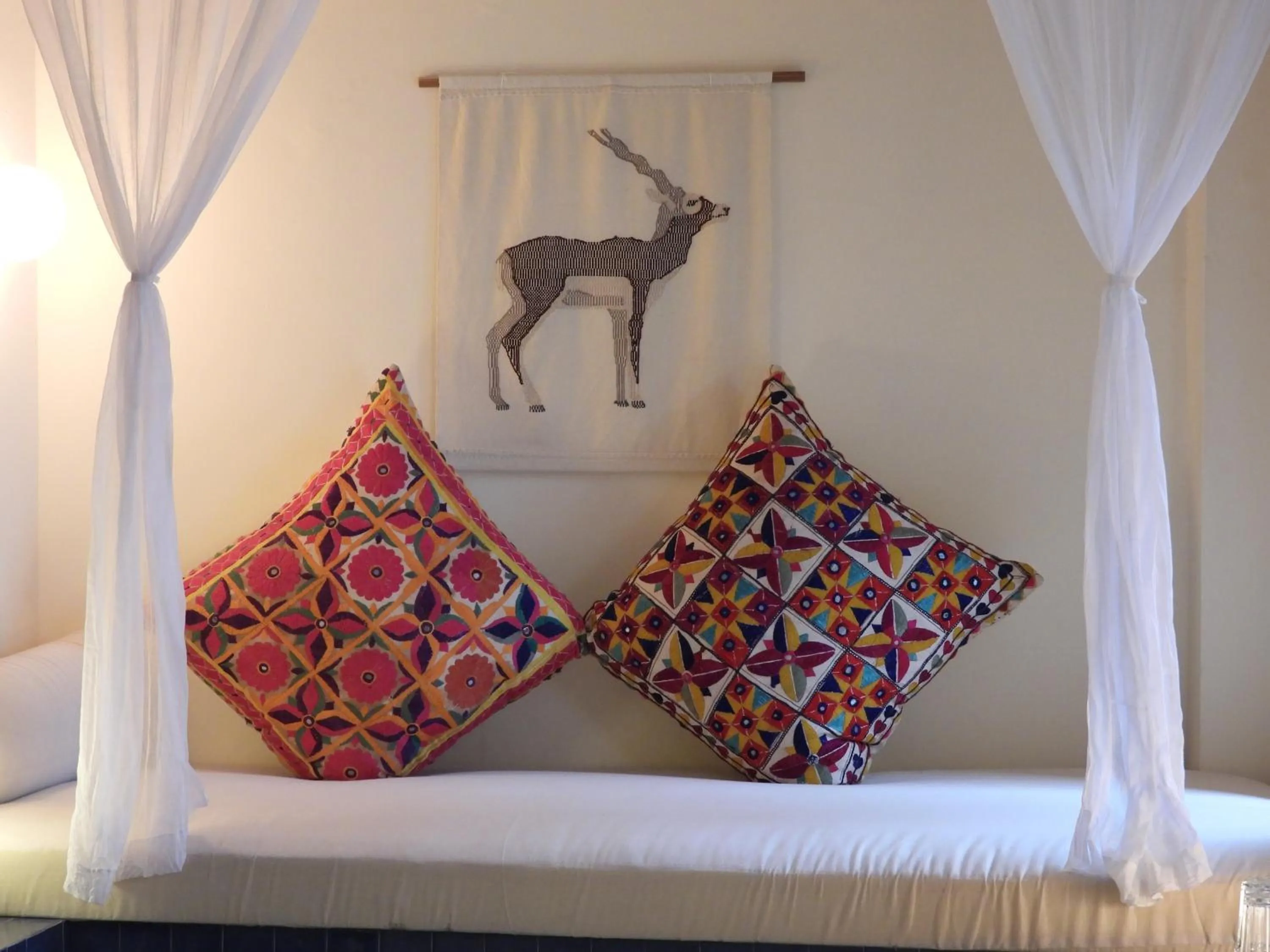 Decorative detail, Bed in The Stepwell Hotel