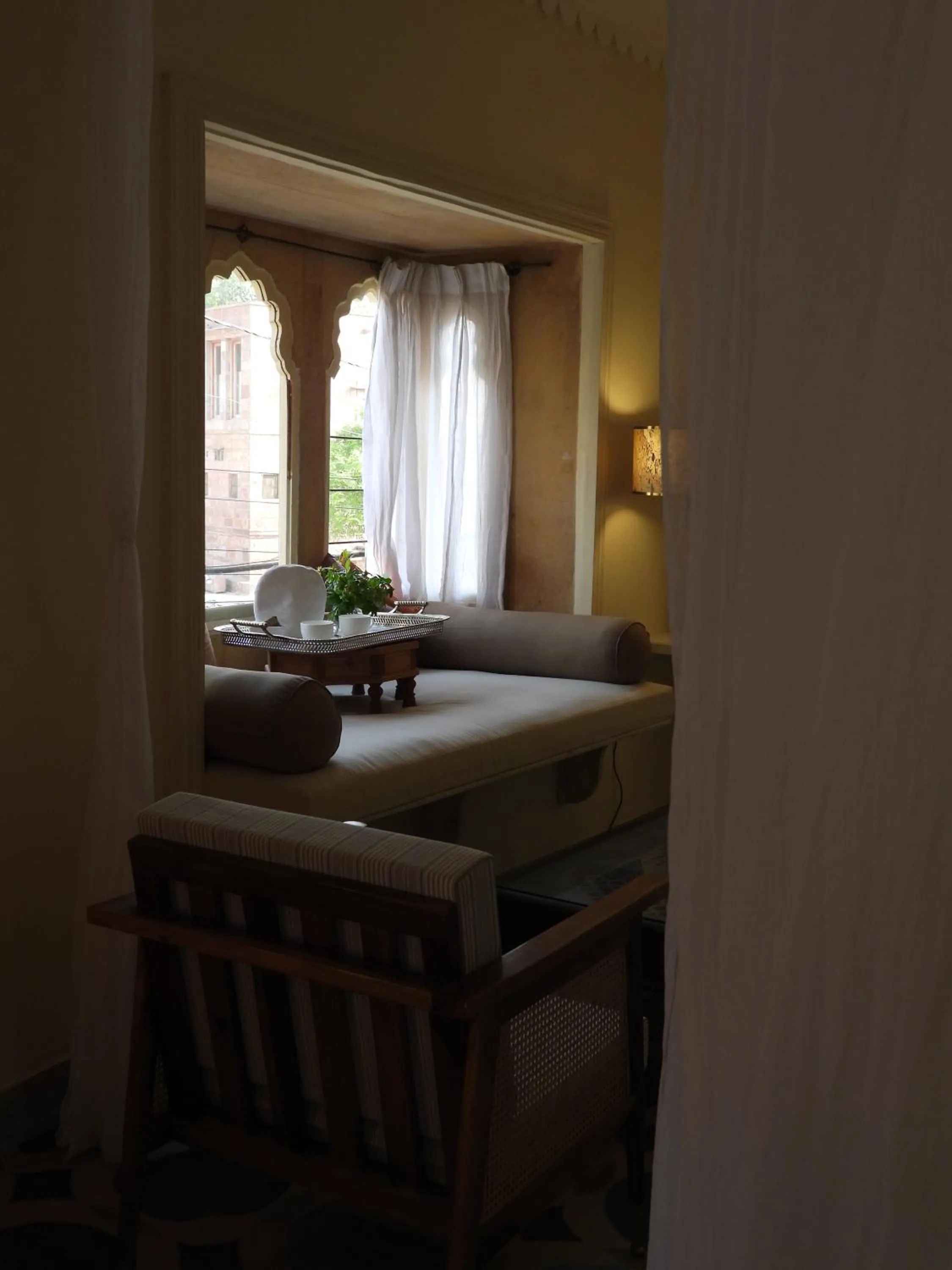 Seating area, Bed in The Stepwell Hotel