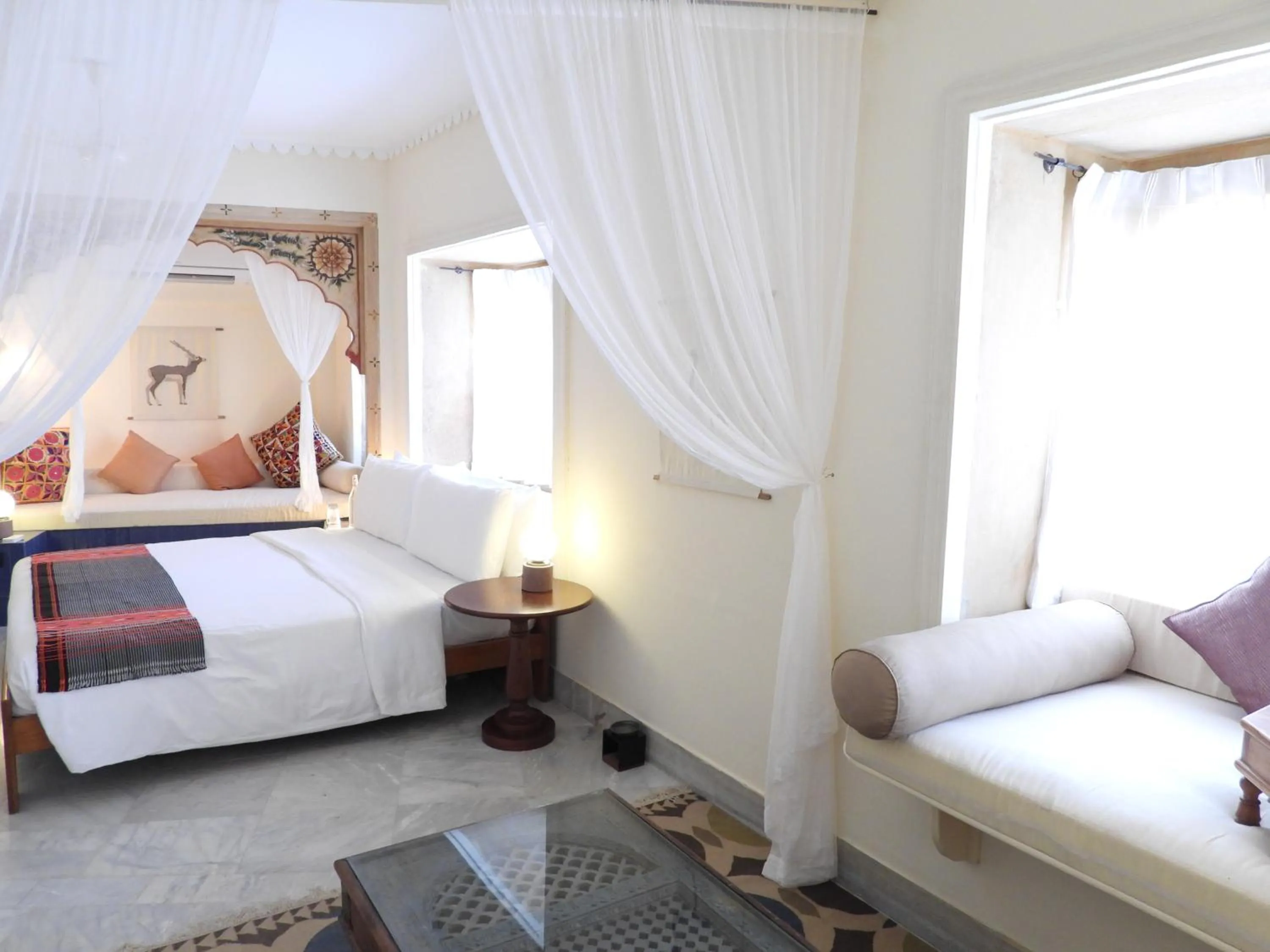 Bed in The Stepwell Hotel