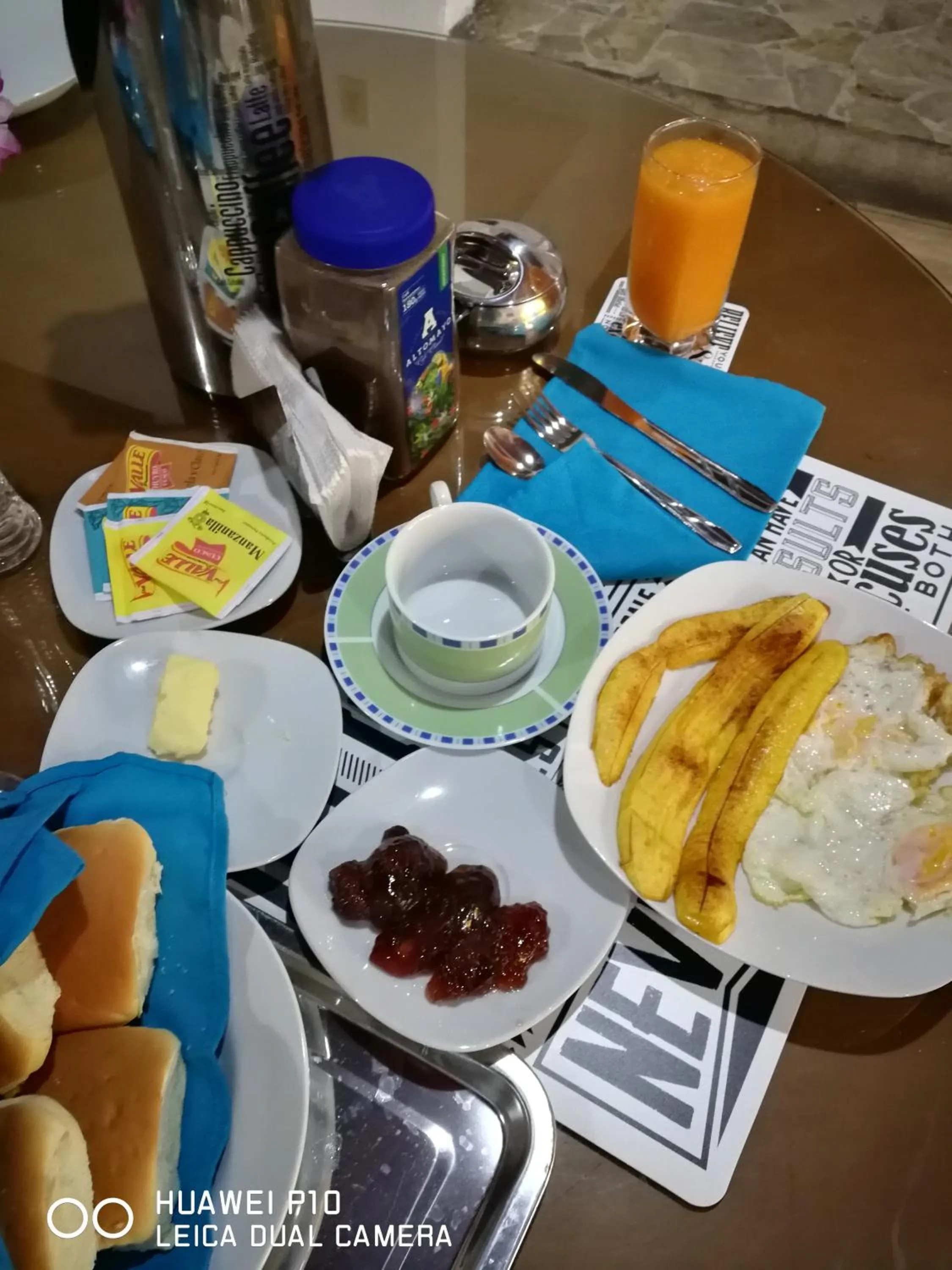 Continental breakfast in Poseidon Guest House