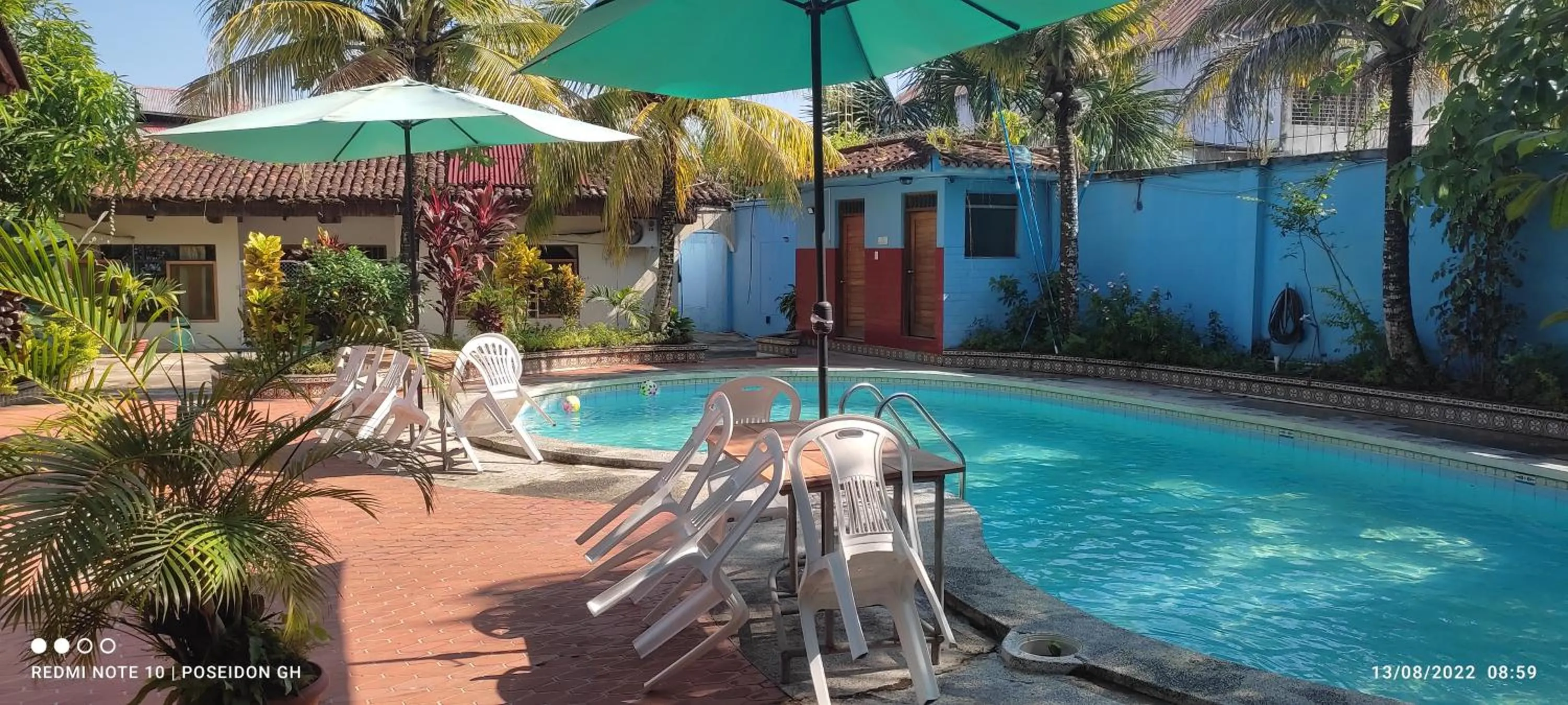 Pool view in Poseidon Guest House