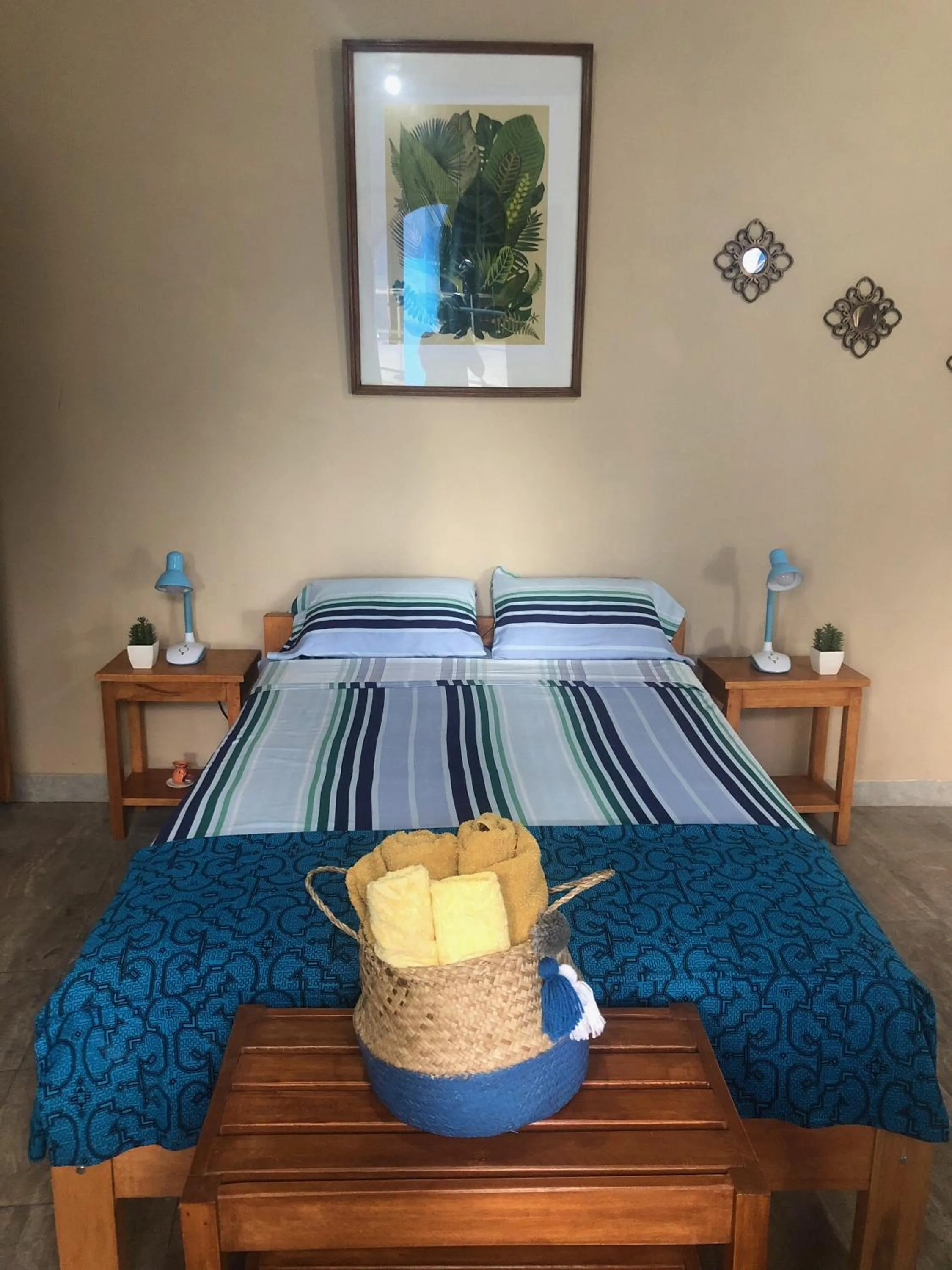 View (from property/room), Bed in Poseidon Guest House