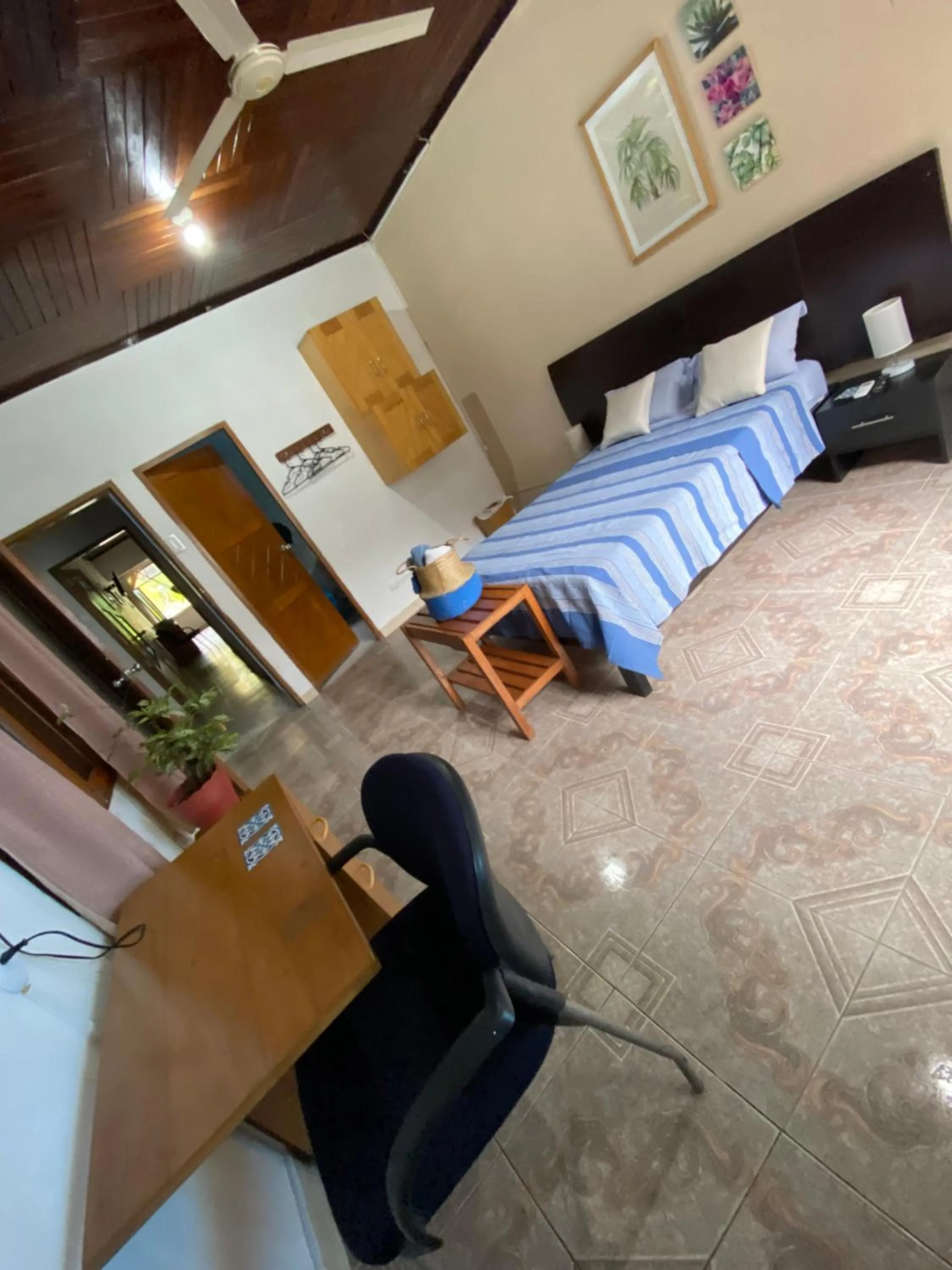 View (from property/room), Bed in Poseidon Guest House