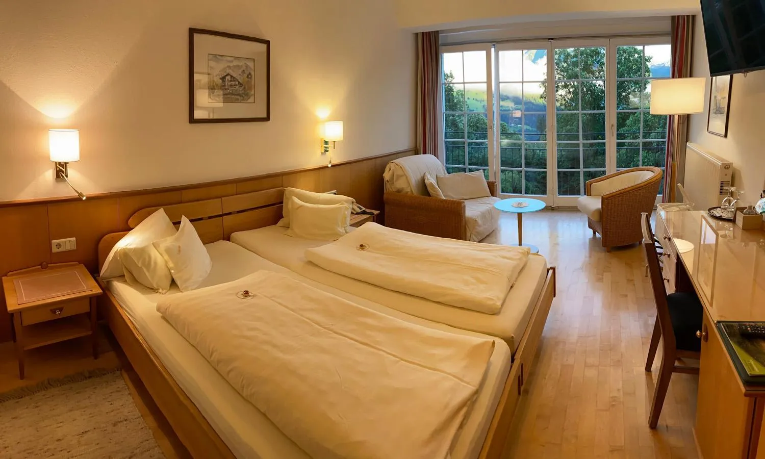 Photo of the whole room, Bed in Landhaus Lührmann