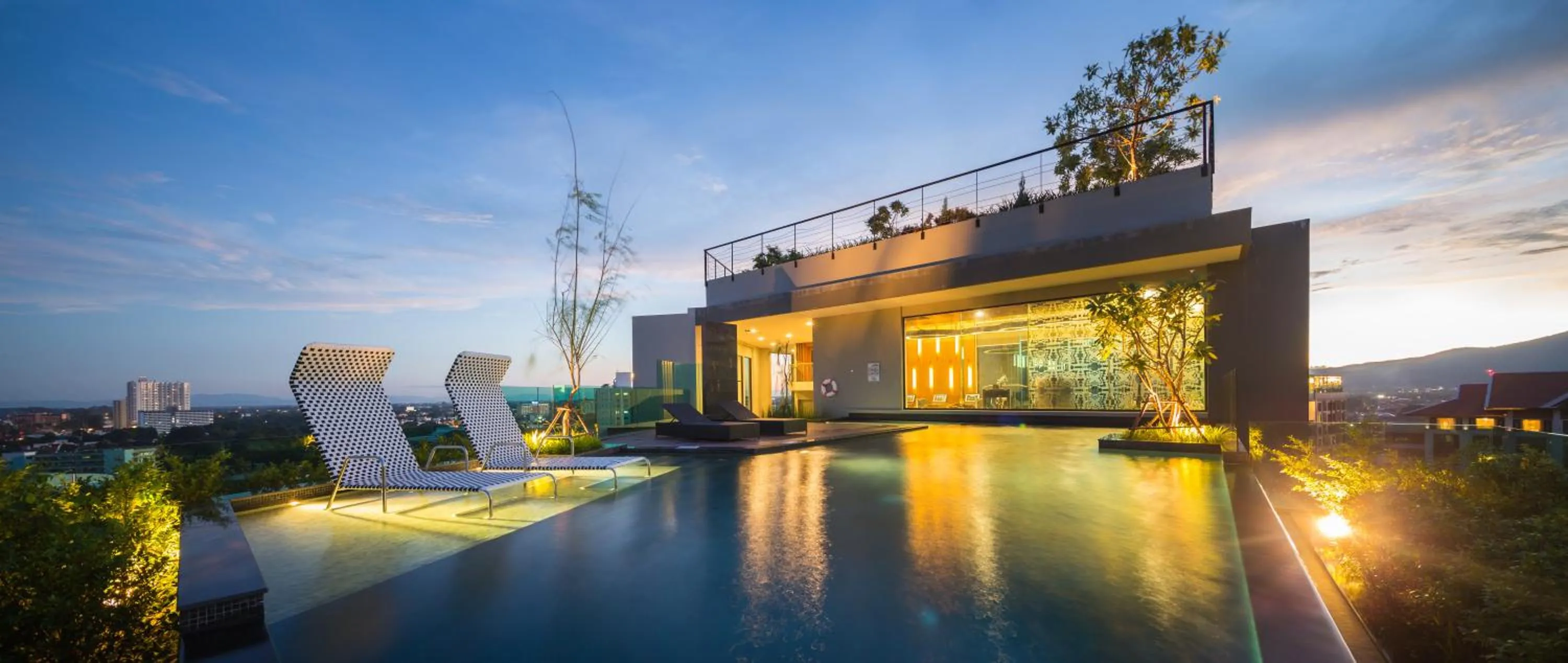 Pool view in The Astra Residence
