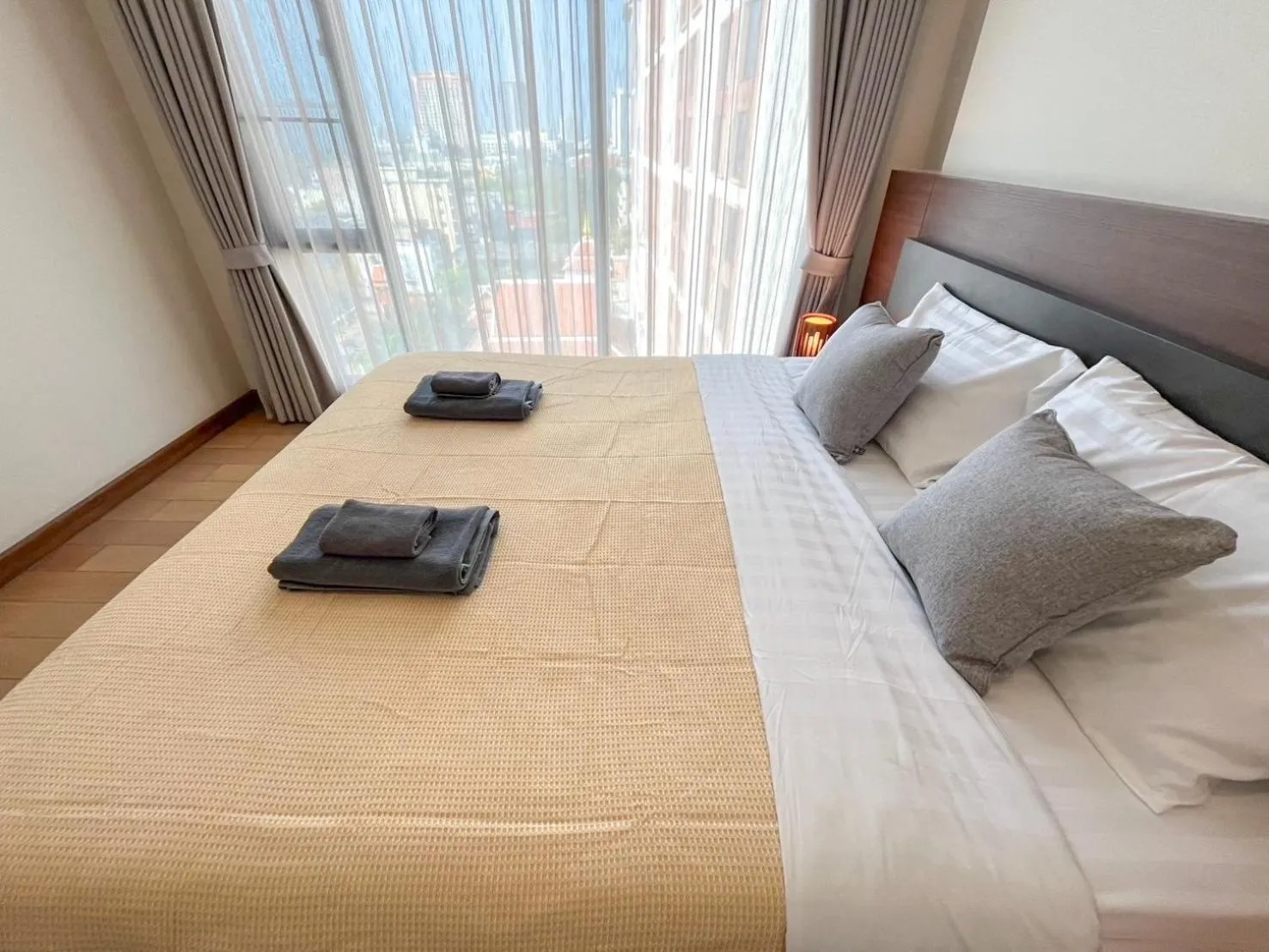 Bedroom, Bed in The Astra Residence