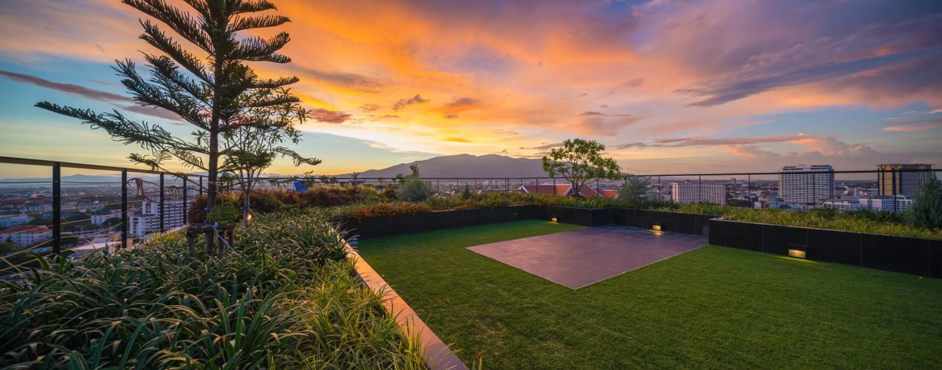 Garden view in The Astra Residence