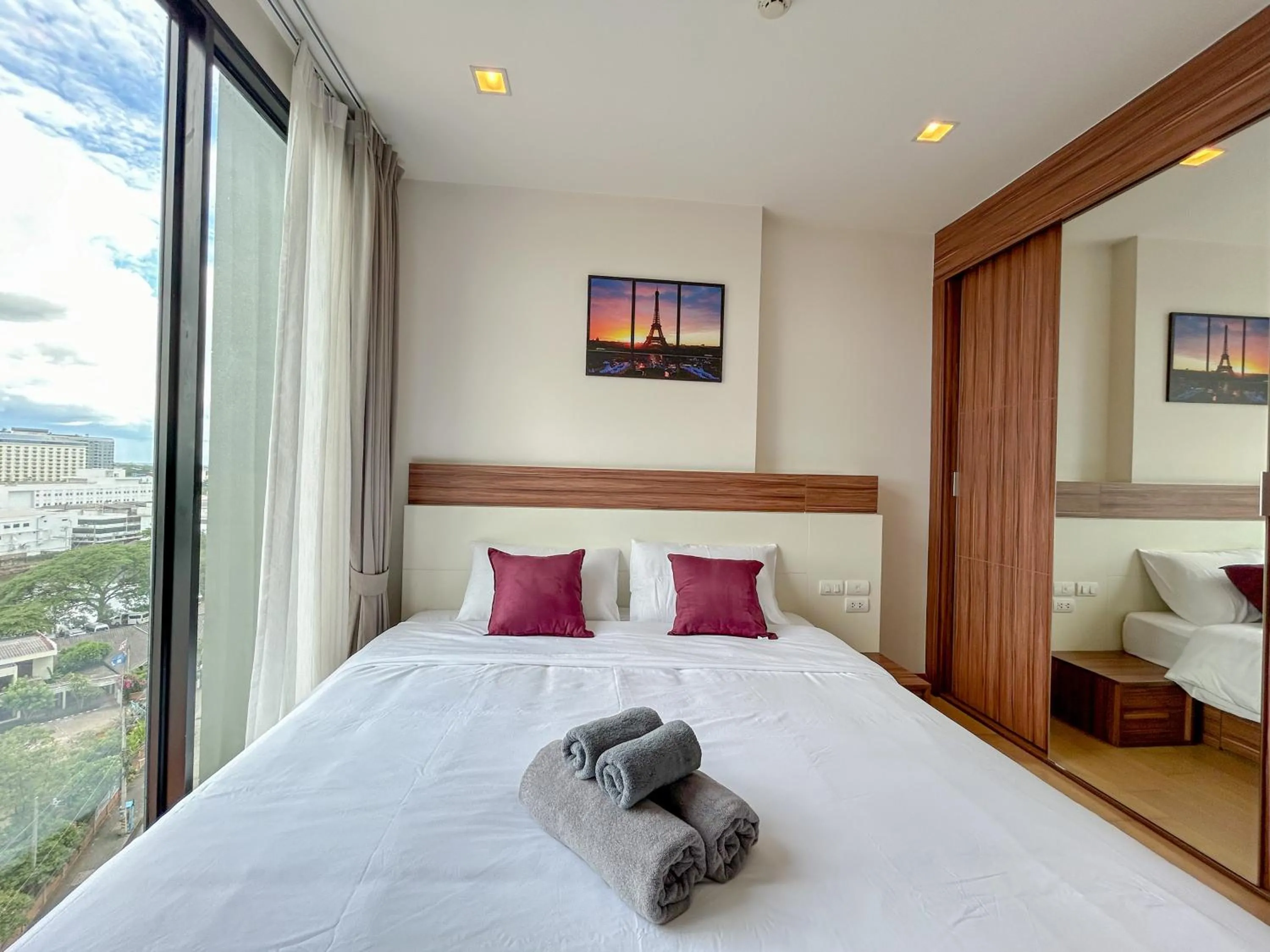 Bedroom, Bed in The Astra Residence