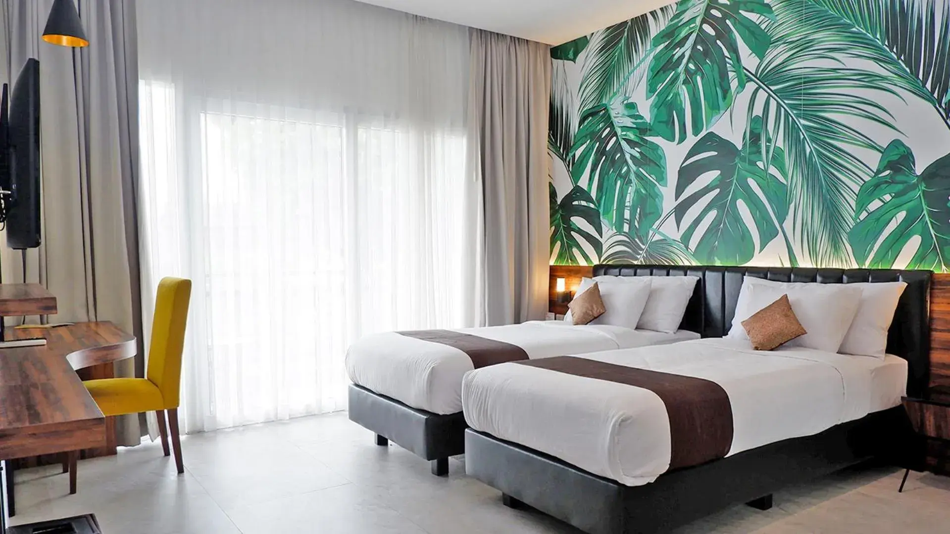 Twin Room with Balcony in Front One Resort Magelang Twin Room with Balcony in Front One Resort Magelang