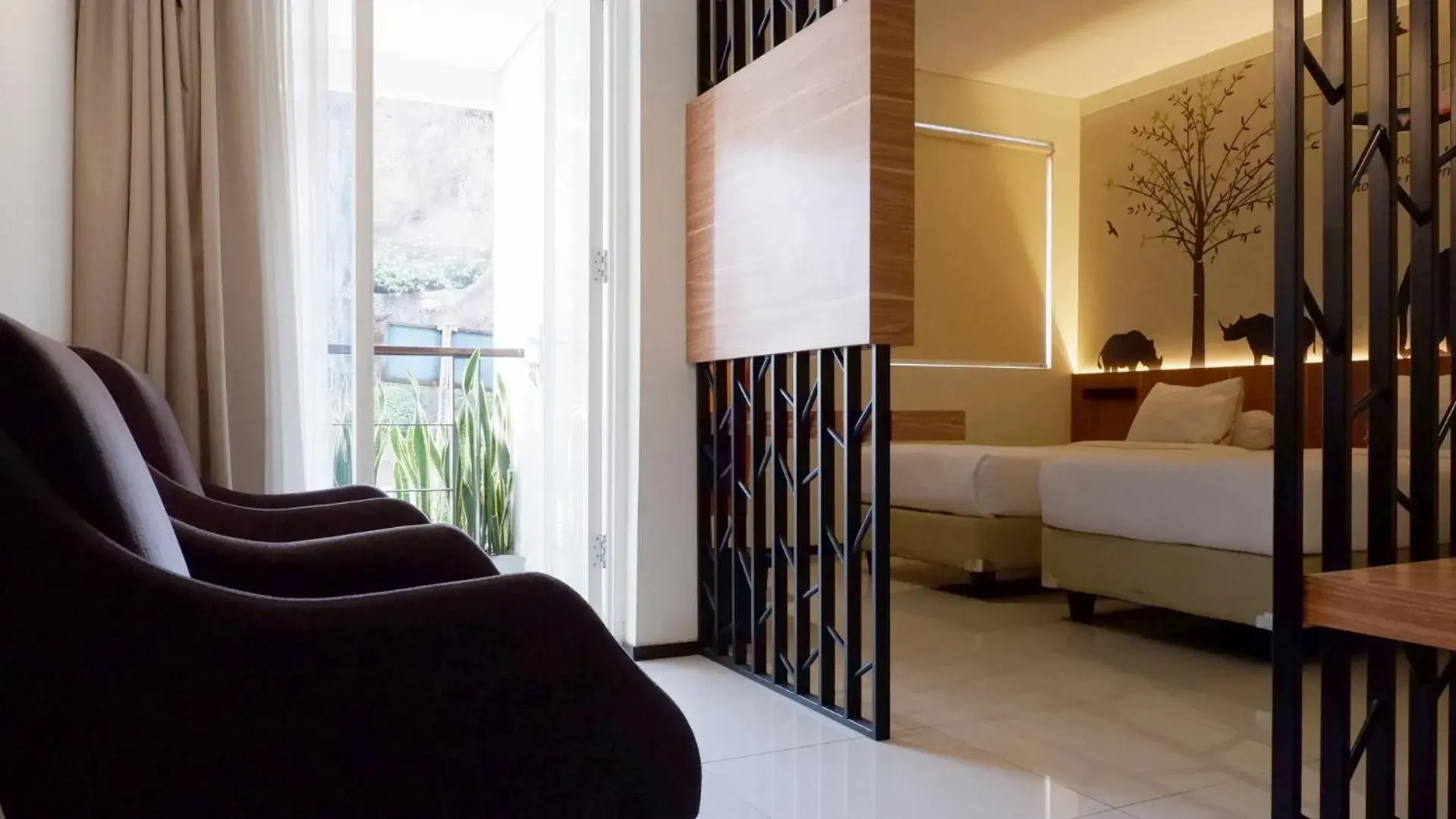 Large Twin Room in Front One Resort Magelang Large Twin Room in Front One Resort Magelang