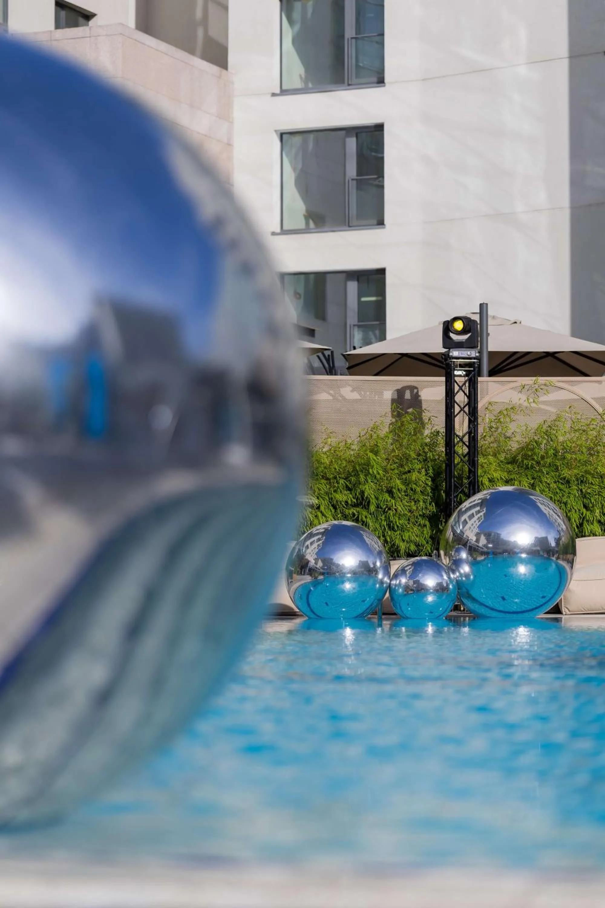 Pool view in Radisson Blu Hotel Bucharest