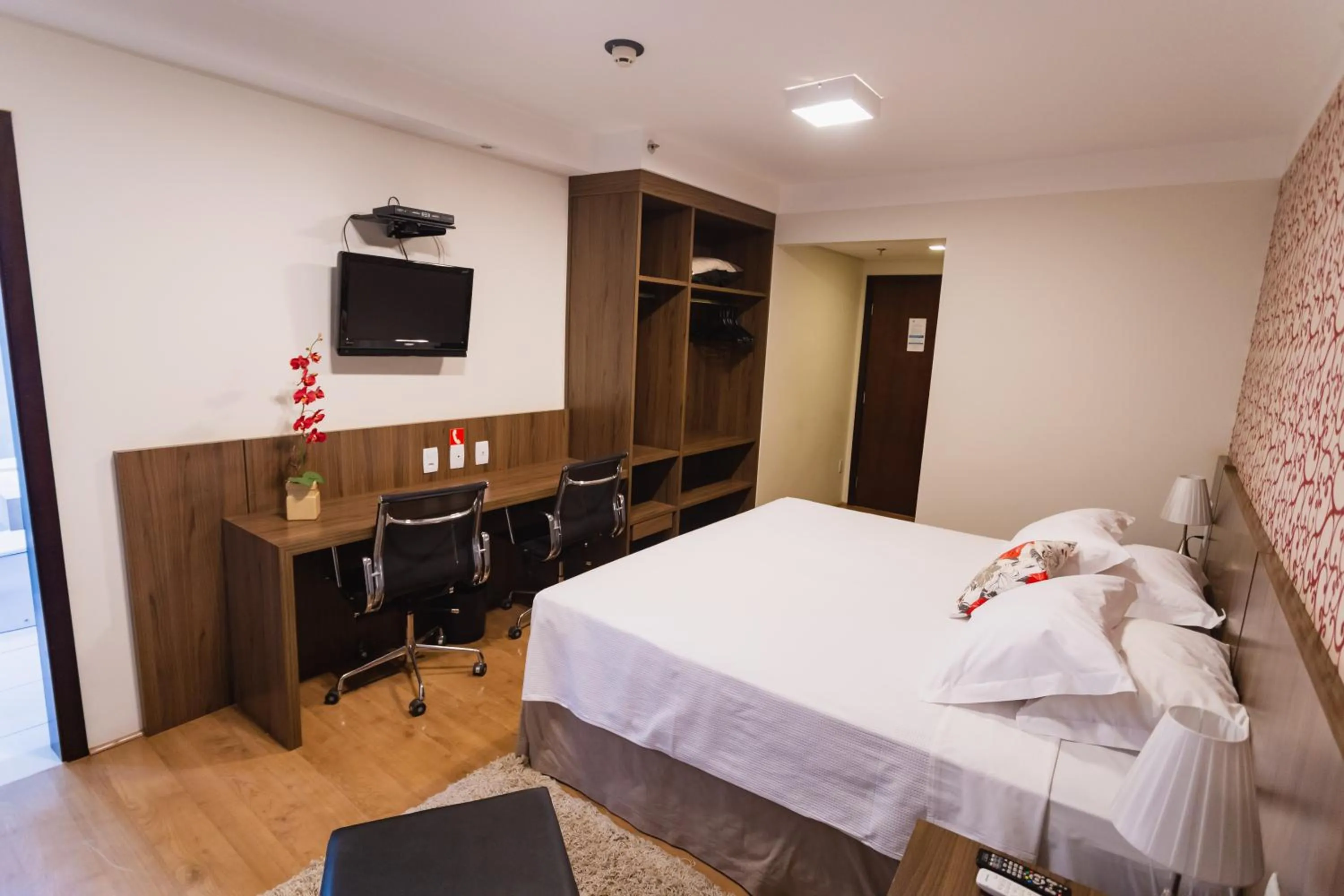 Bedroom, Bed in JR Hotel Ribeirão Preto