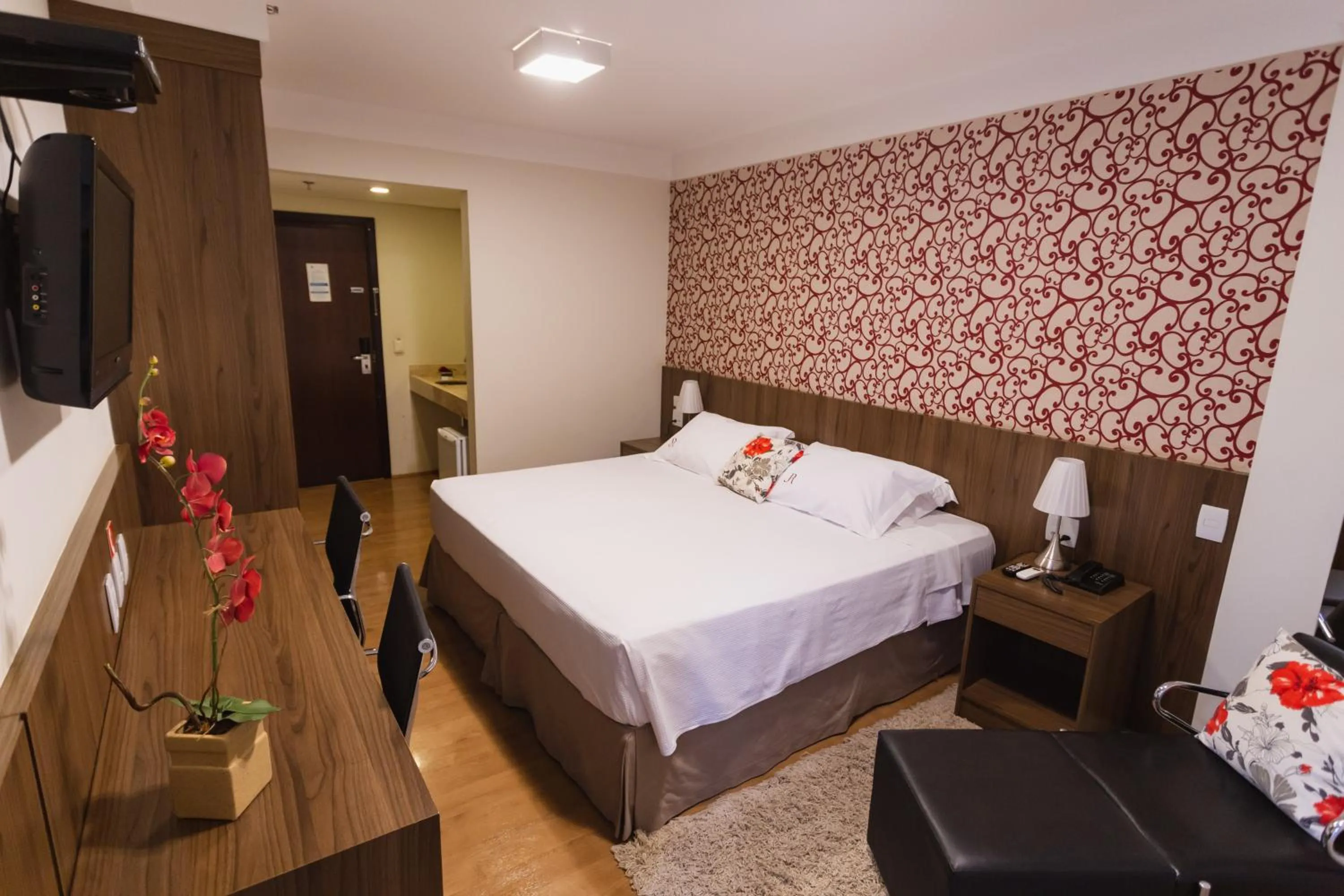 Bedroom, Bed in JR Hotel Ribeirão Preto