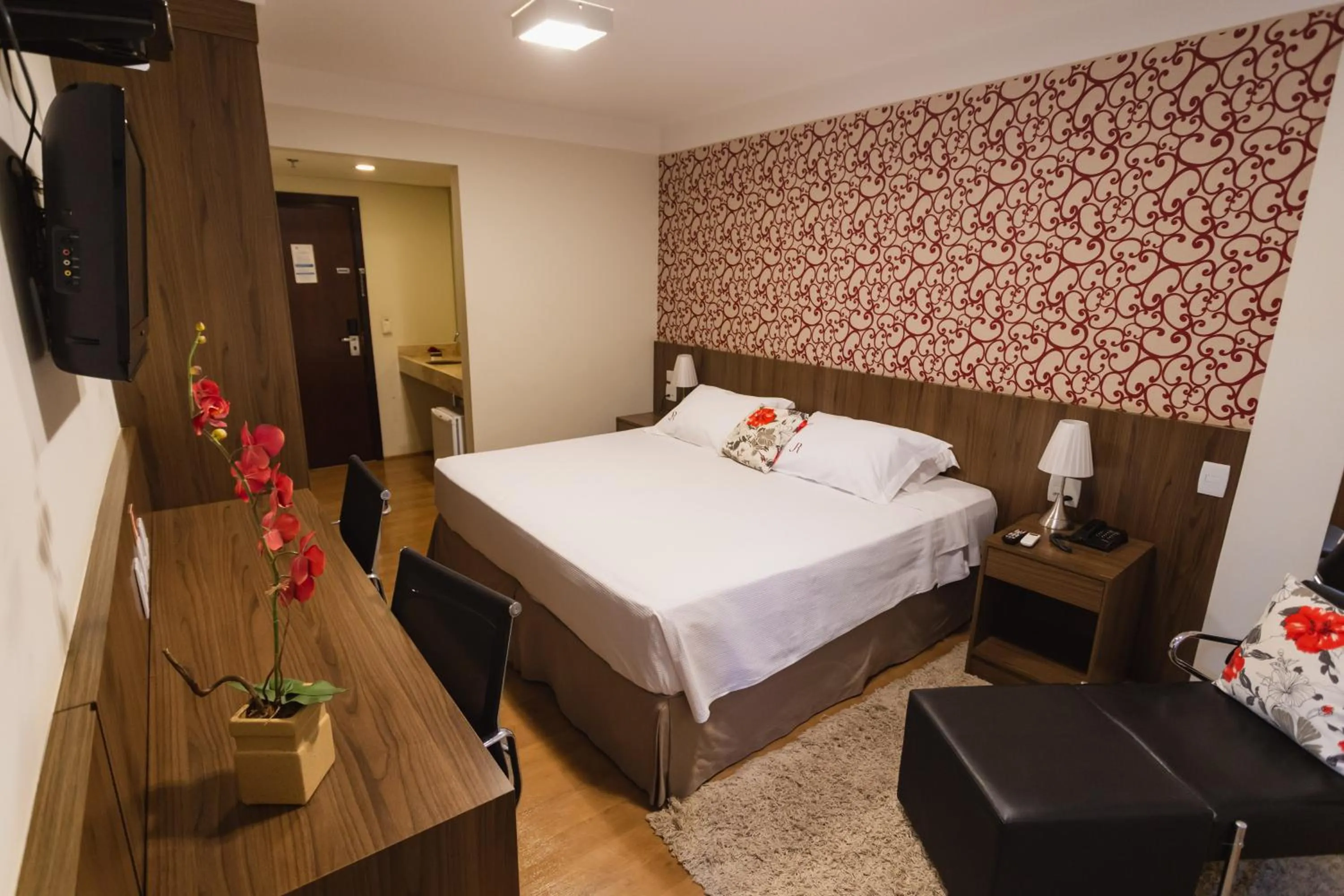 Bedroom, Bed in JR Hotel Ribeirão Preto