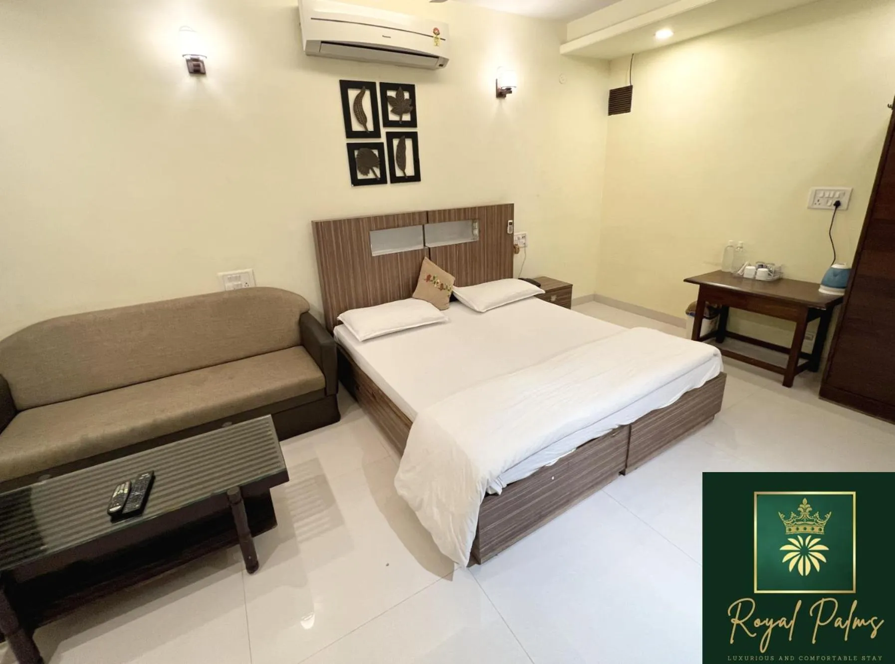 Bed in Royal Palms Luxury Service Apartment