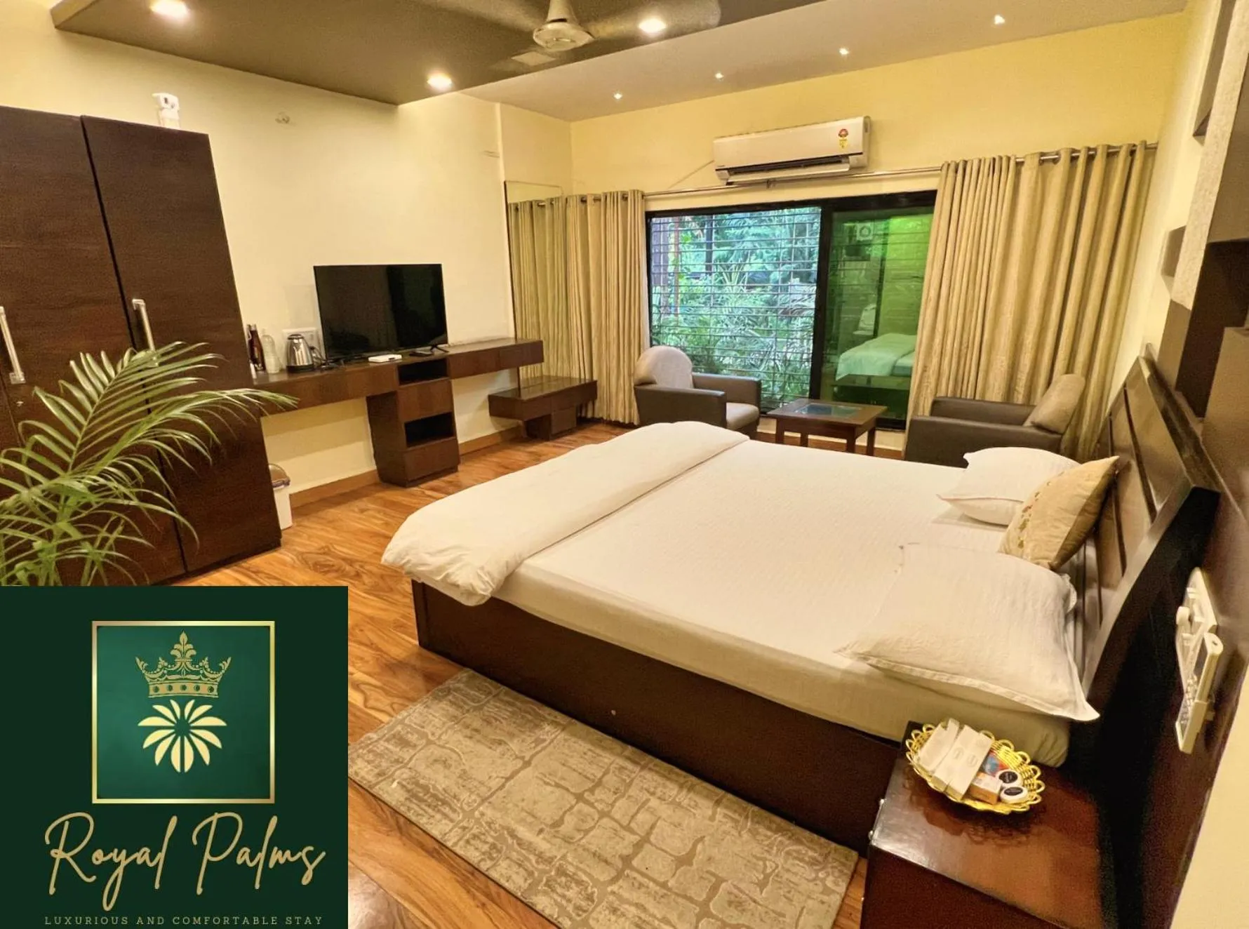Bed in Royal Palms Luxury Service Apartment