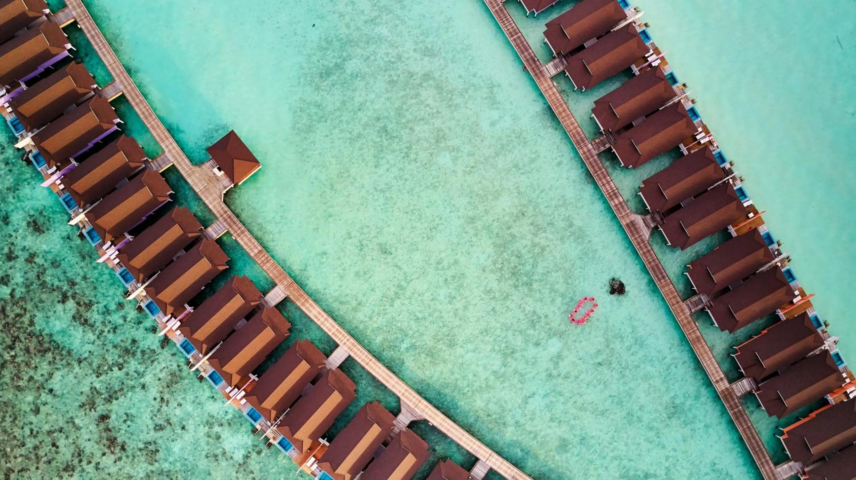 Bird's eye view in The Standard, Huruvalhi Maldives