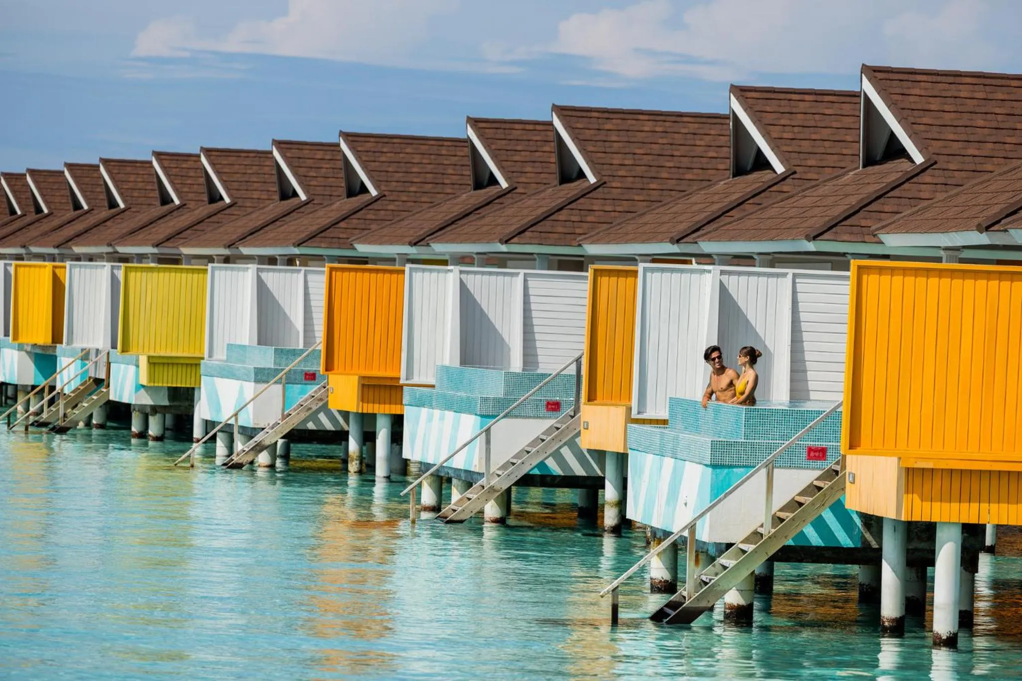 Pool view in The Standard, Huruvalhi Maldives