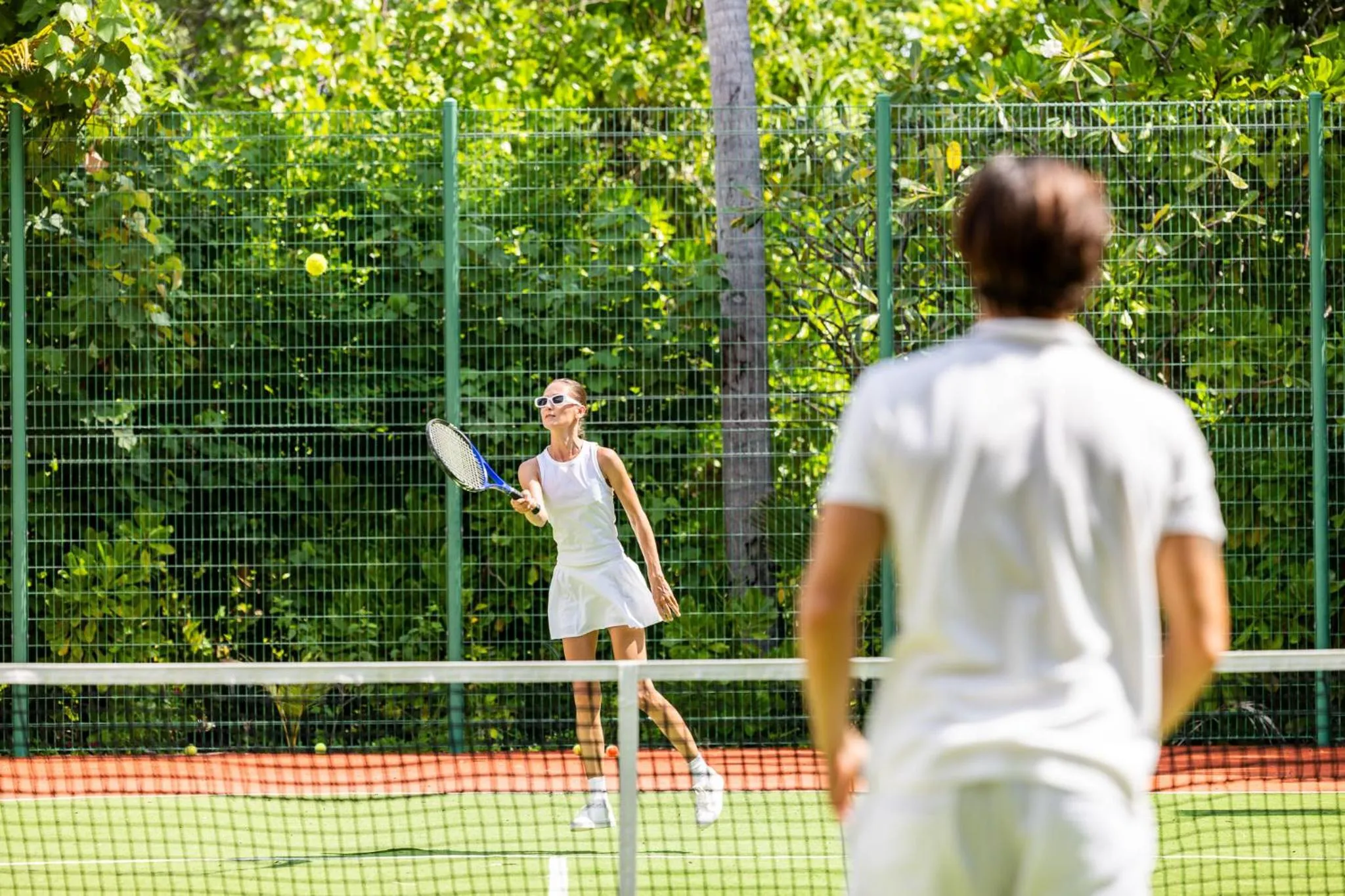 Tennis court in The Standard, Huruvalhi Maldives