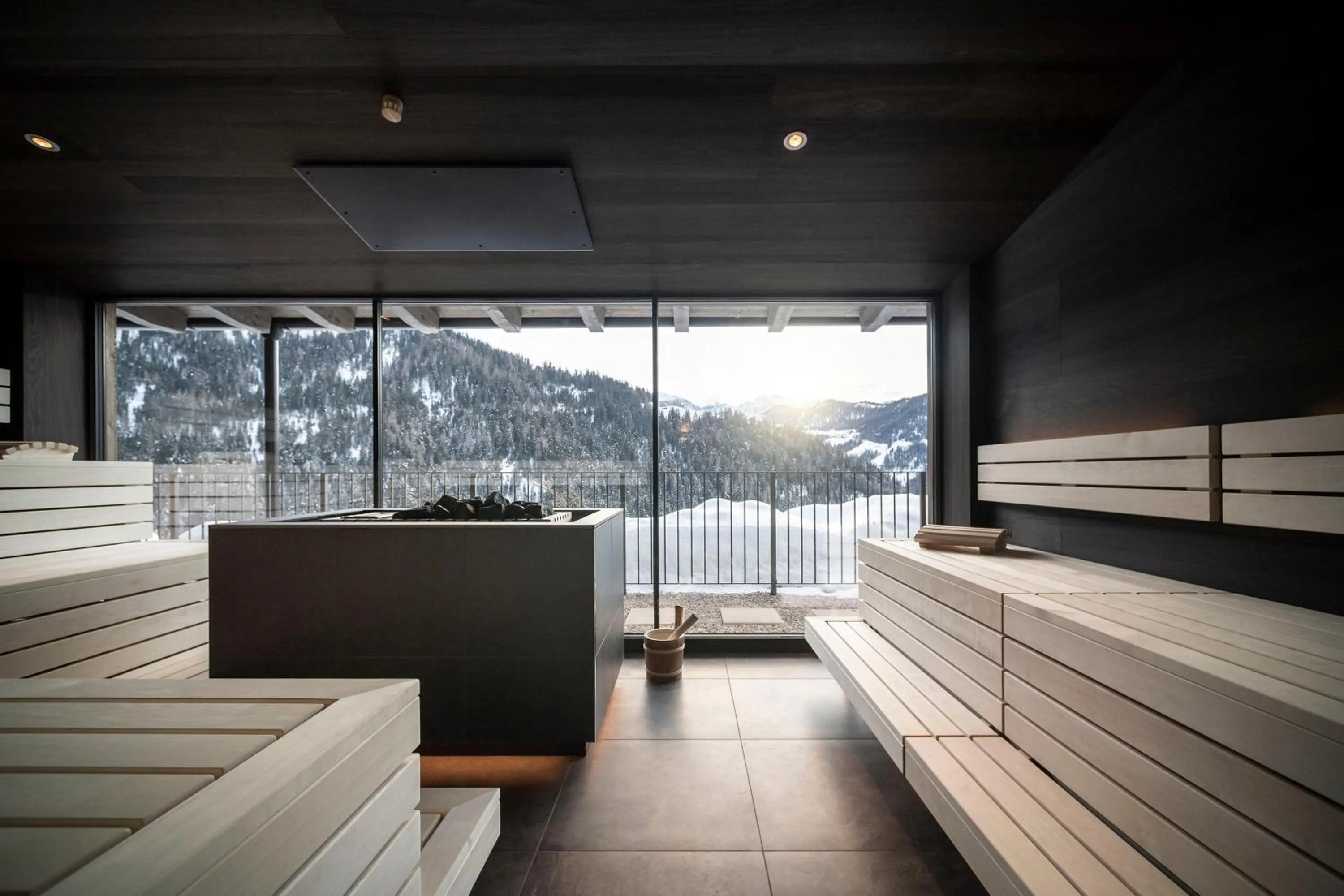 Sauna in Plan Murin - Authentic Dolomites Hotel