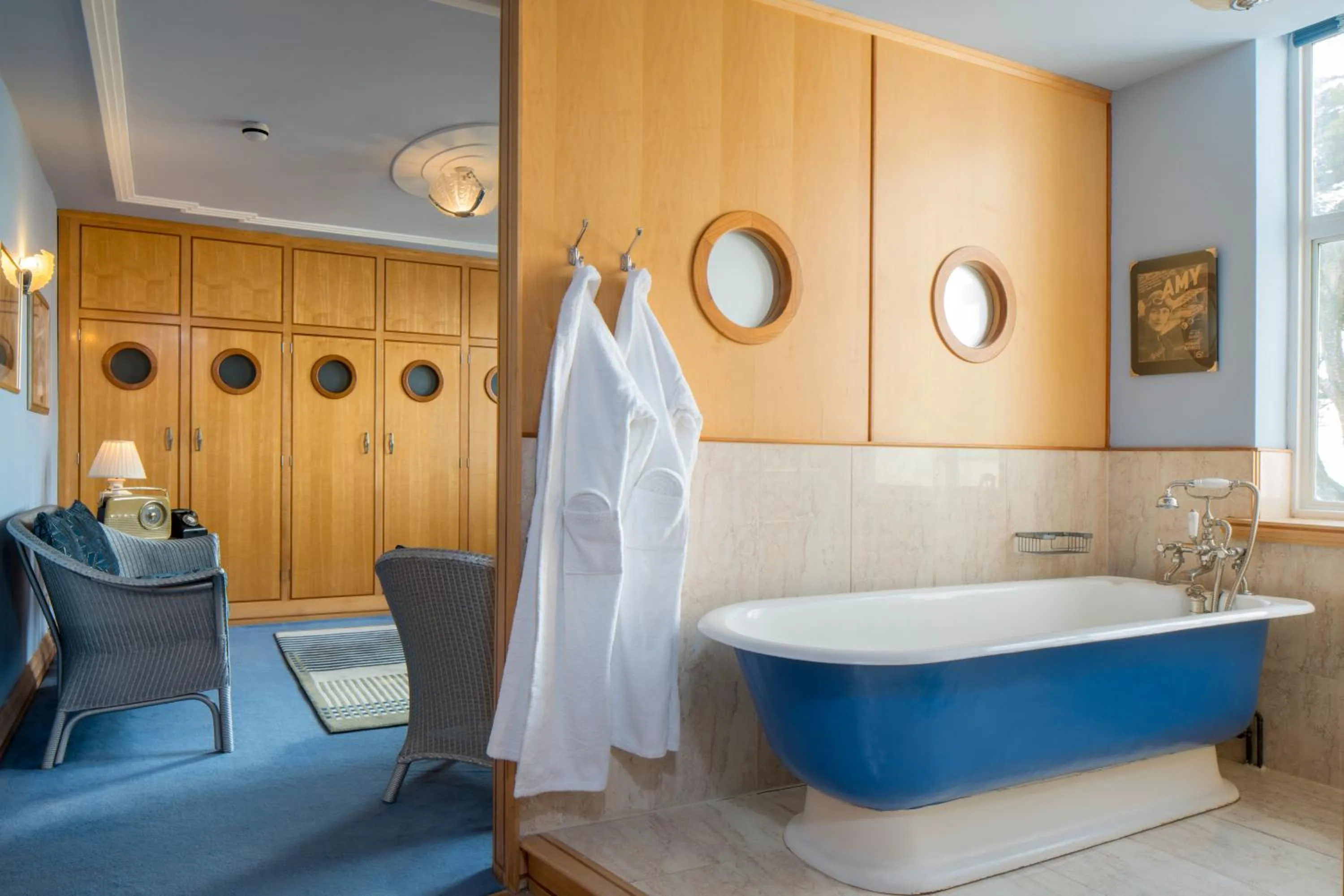 Bathroom in Burgh Island Hotel